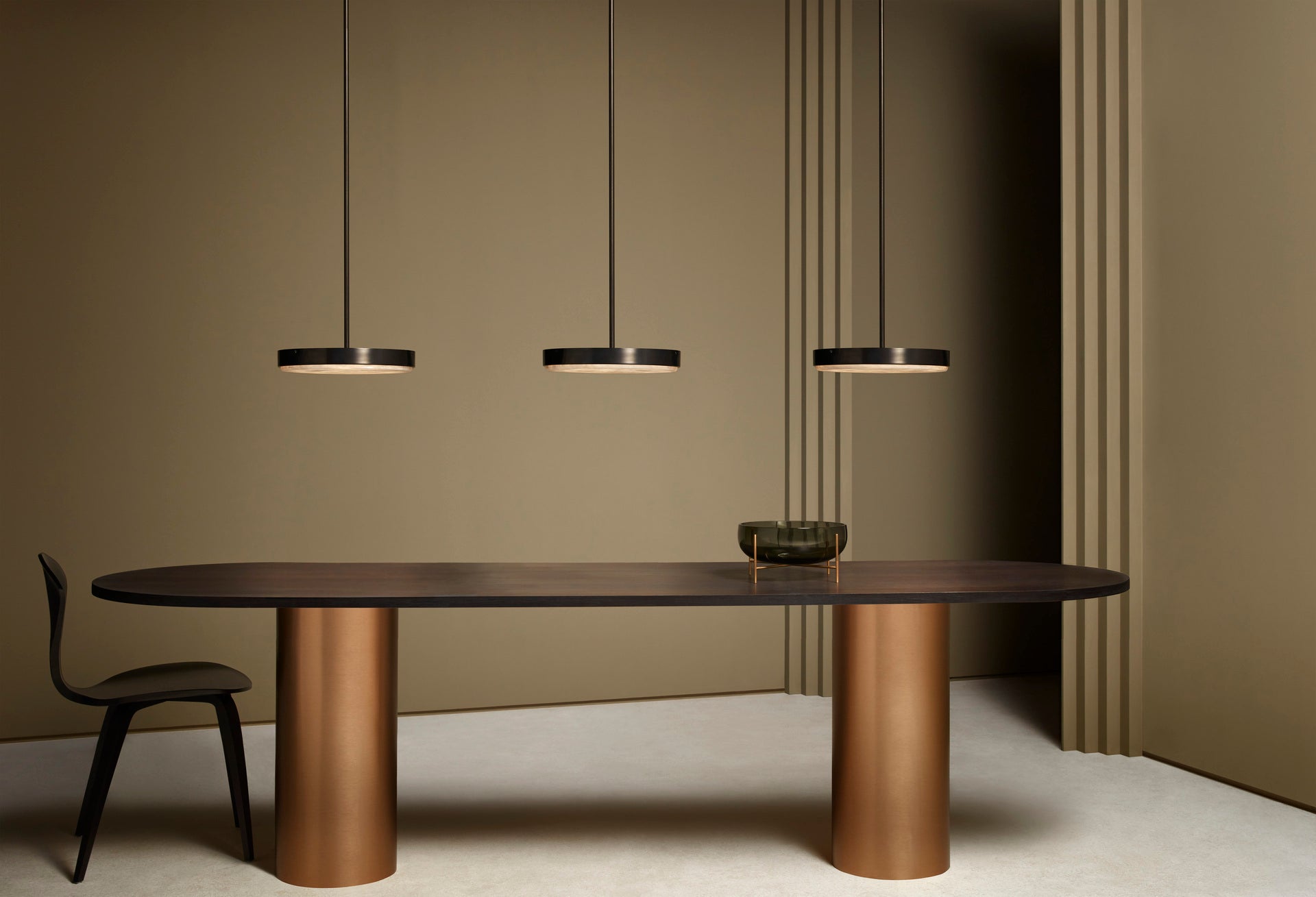 CTO Lighting - Anvers Pendant Light - Satin Brass, Bronze and Alabaster Stone – EB London