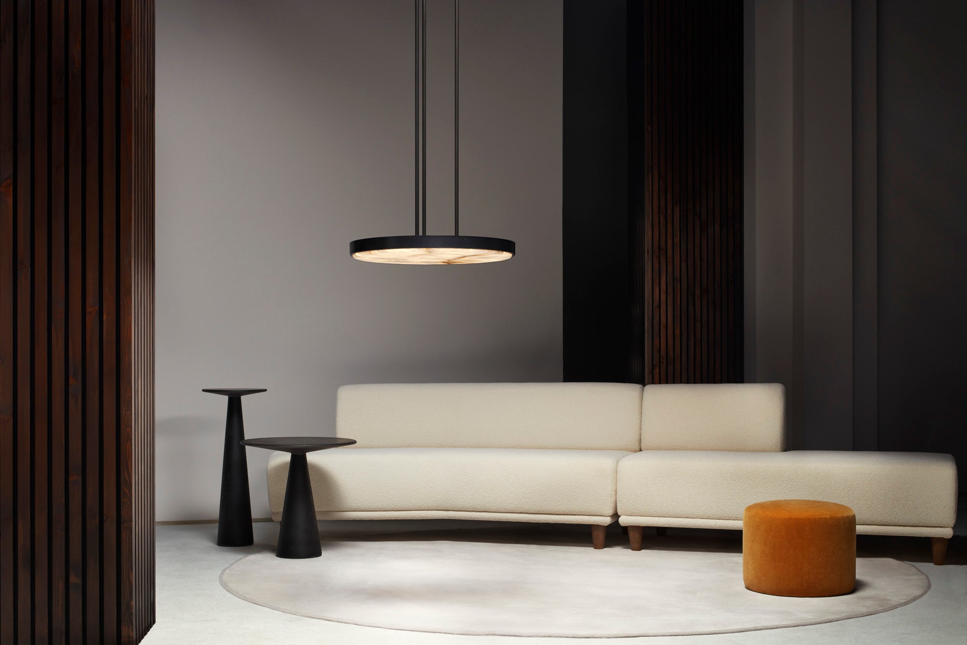 CTO Lighting - Anvers Pendant Light - Satin Brass, Bronze and Alabaster Stone – EB London