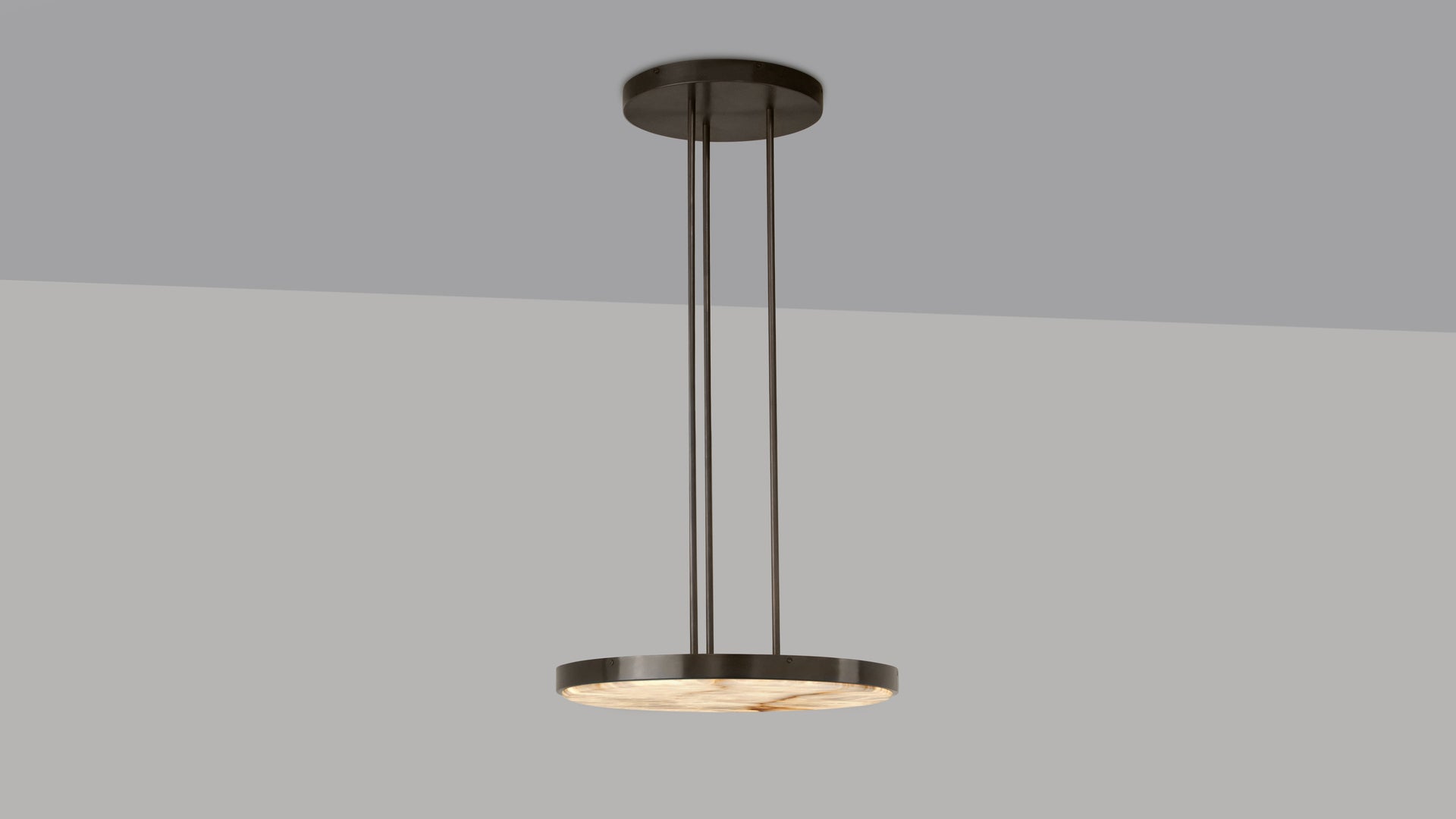 CTO Lighting - Anvers Pendant Light - Satin Brass, Bronze and Alabaster Stone – EB London