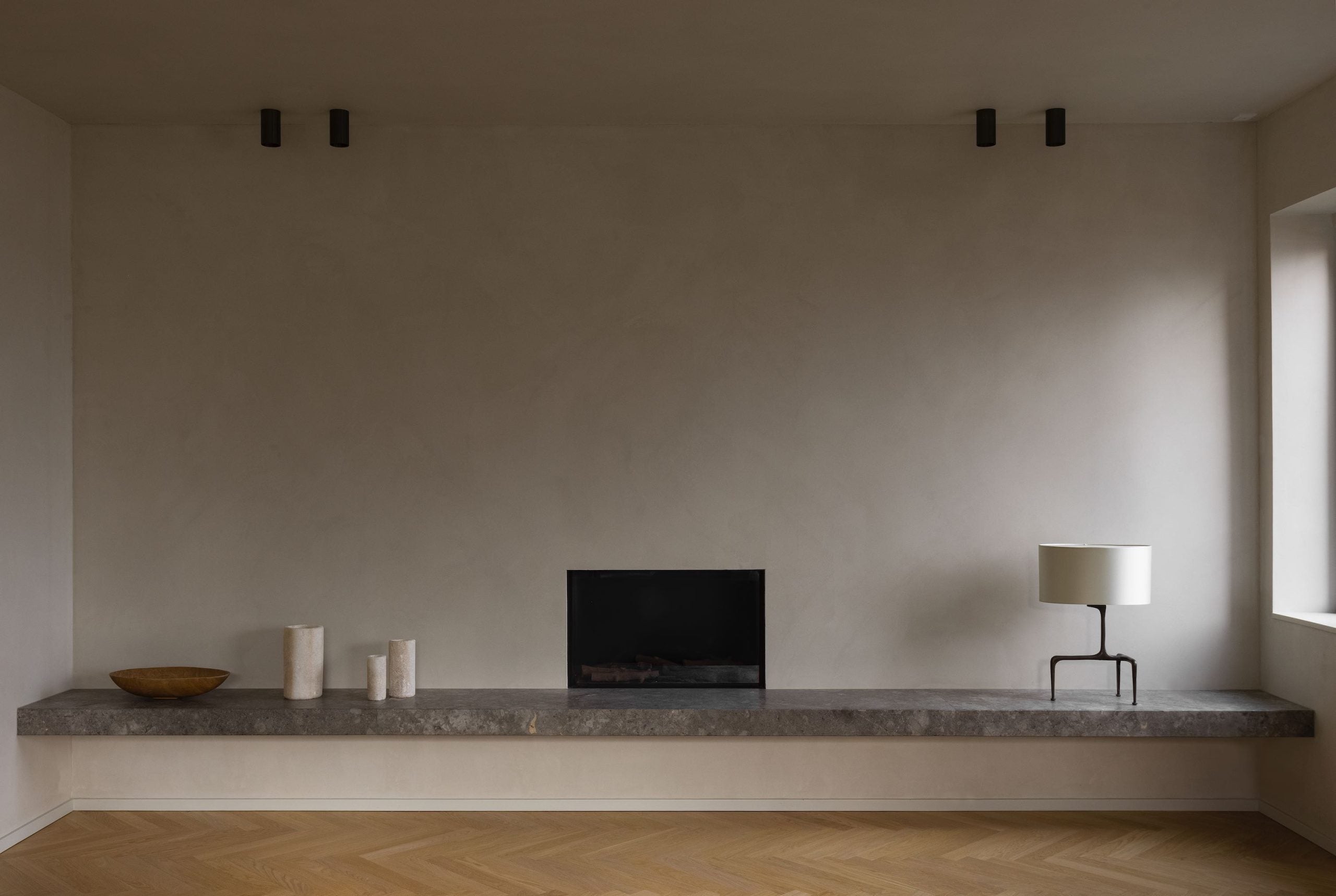 CTO Lighting - Braque Table Light - Honed Alabaster and Black Steel – EB London