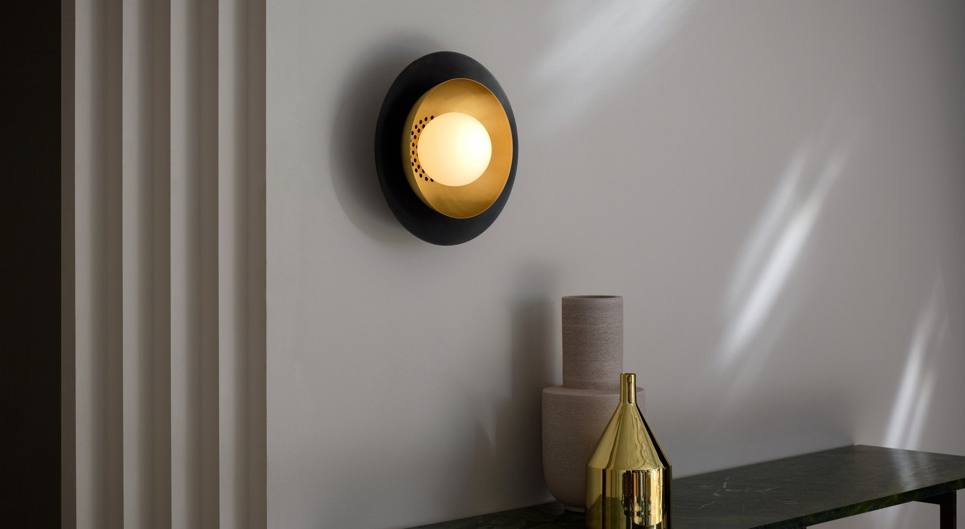 CTO Lighting - Carapace Wall Light - Bronze with Satin Brass – EB London