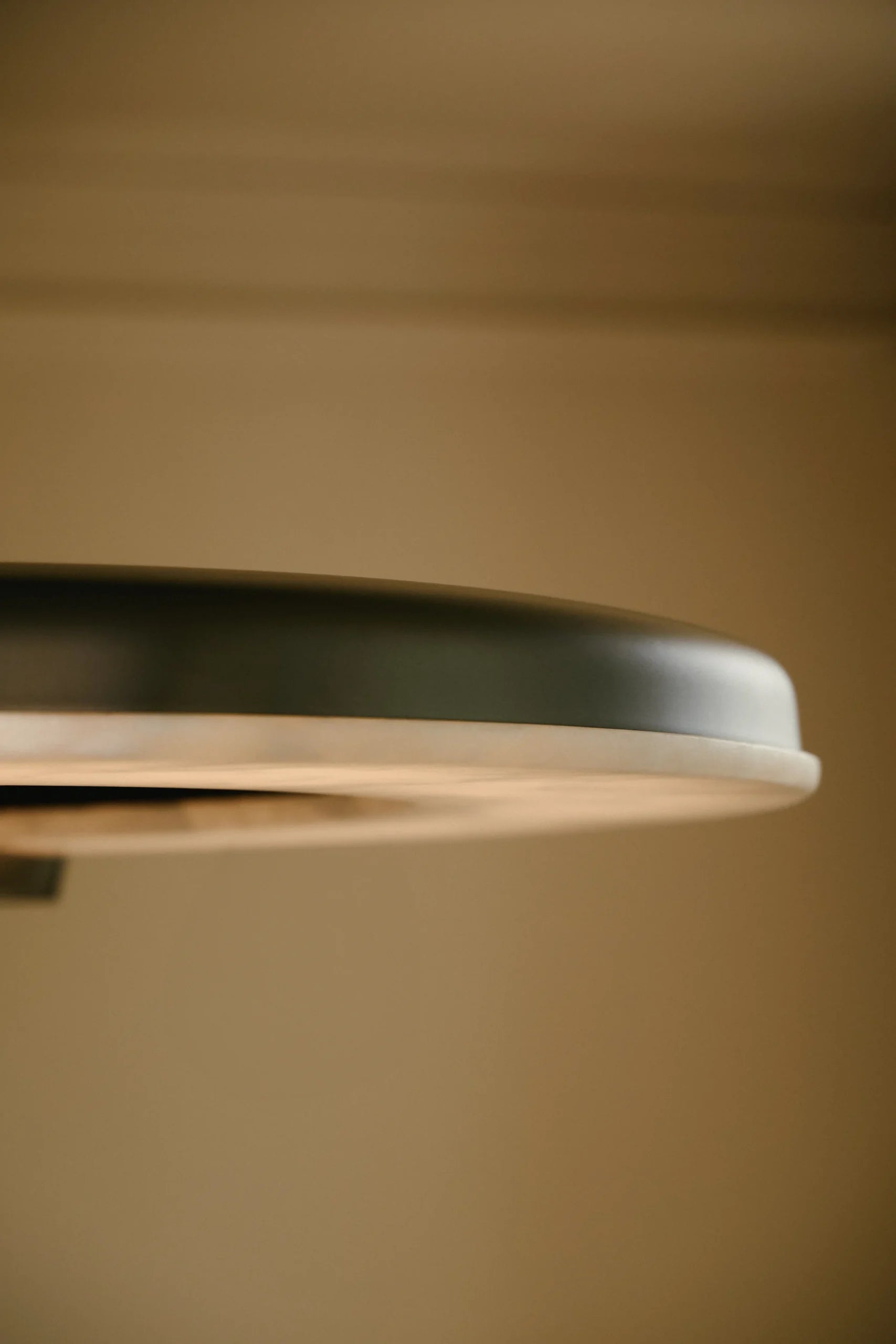 CTO Lighting - Ceres Pendant Ceiling Mounting Plate - Bronze with Honed Alabaster - EB London
