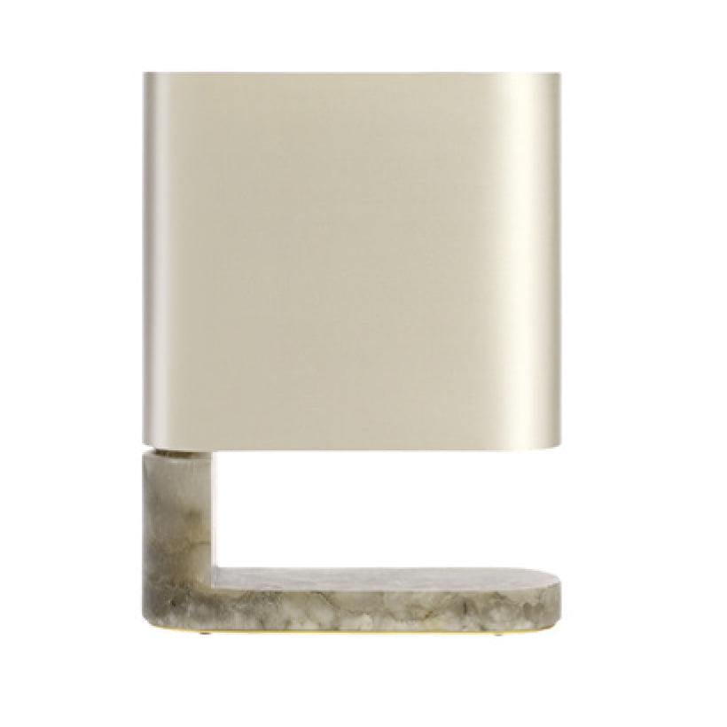 CTO Lighting - Columbo Table Light - Polished Veined Alabaster with Brass Plinth - EB London