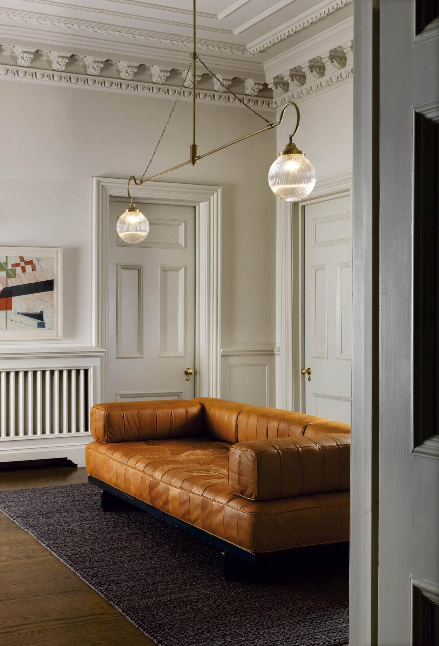 CTO Lighting - Floren Pendant Light - Clear Glass with Bronze and Satin Brass - EB London