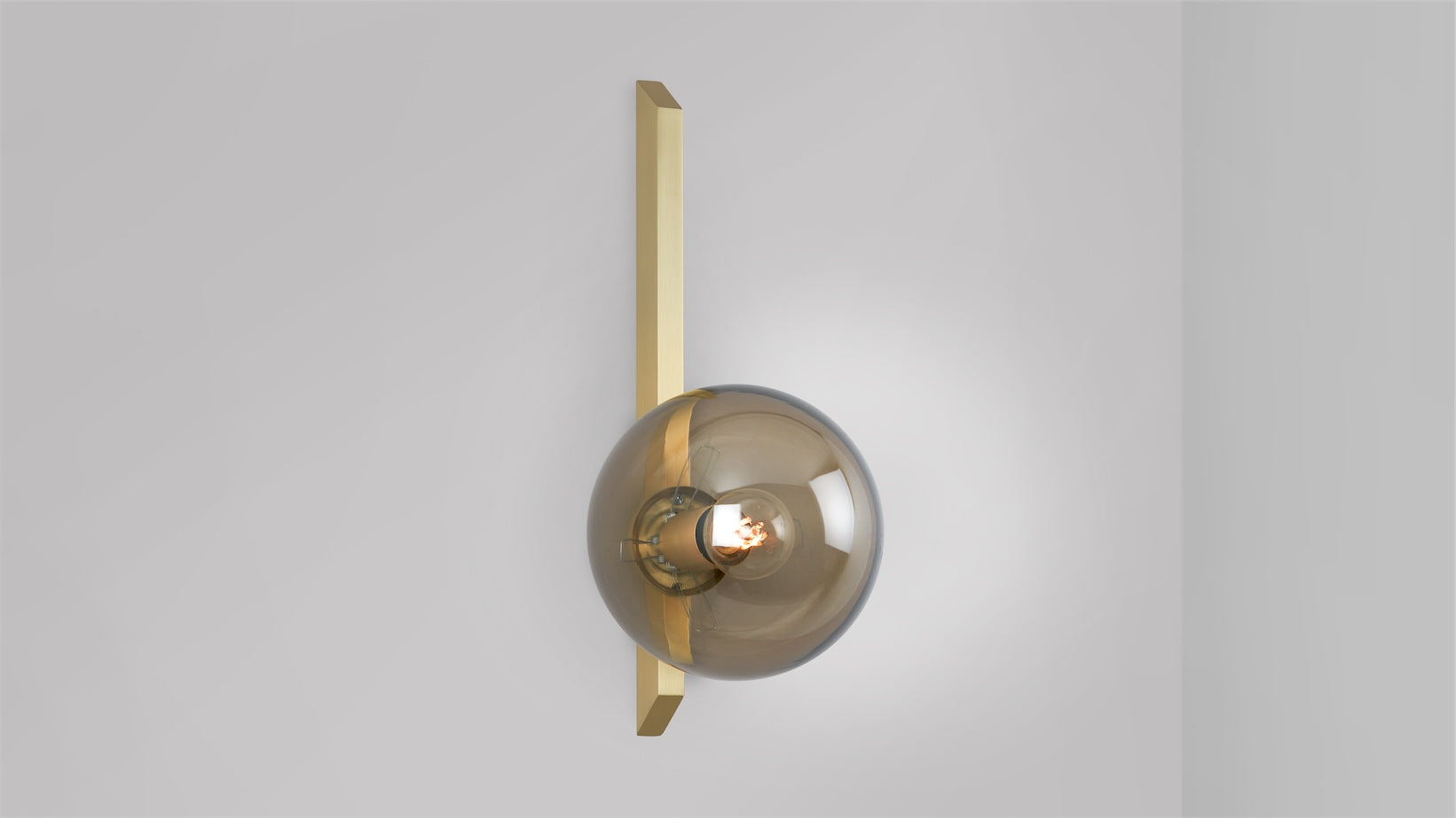 CTO Lighting - Gaia Wall Light - Handblown Glass shades with Bronze or Satin Brass - EB London