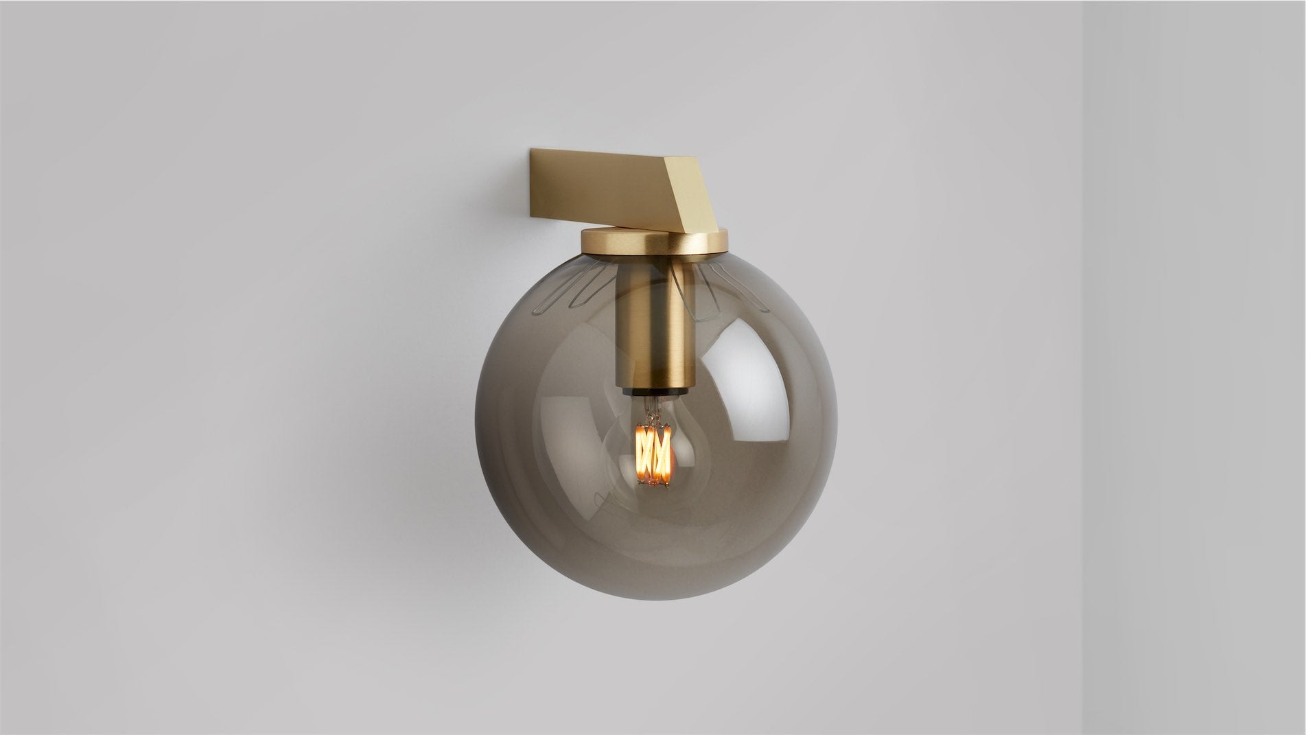 CTO Lighting - Gaia Wall Light - Handblown Glass shades with Bronze or Satin Brass - EB London
