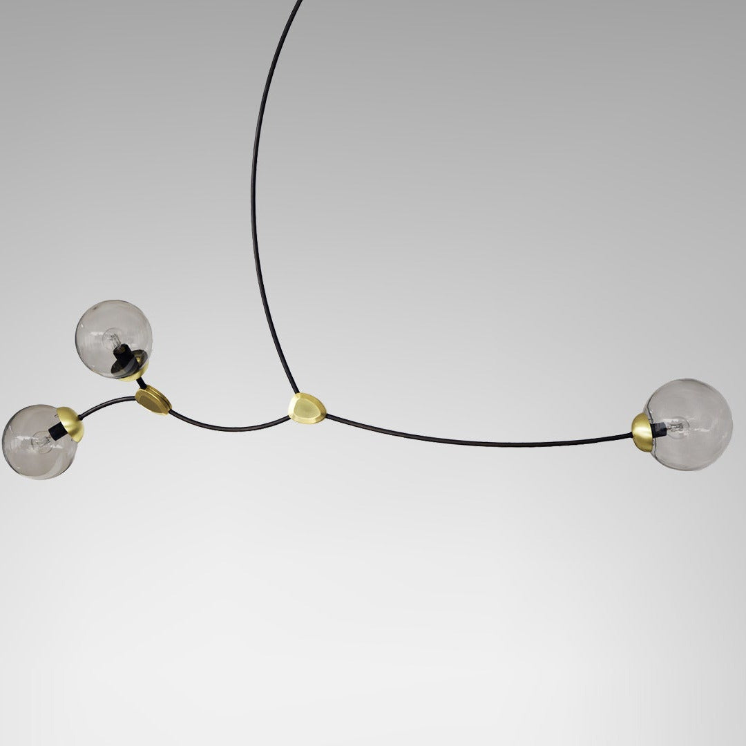 CTO Lighting - IVY Pendant 3 Light - Bronze and Satin Detailing - EB London