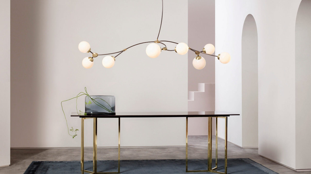 CTO Lighting - IVY Pendant 8 Light - Bronze and Satin Detailing - EB London