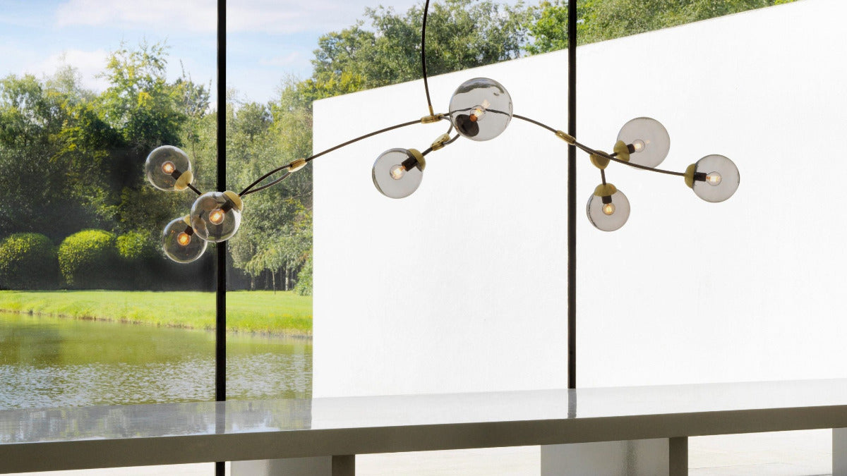 CTO Lighting - IVY Pendant 8 Light - Bronze and Satin Detailing - EB London