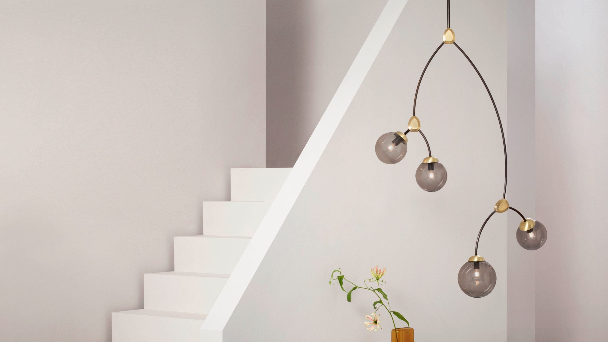 CTO Lighting - IVY Pendant 4 Light - Bronze and Satin Detailing - EB London