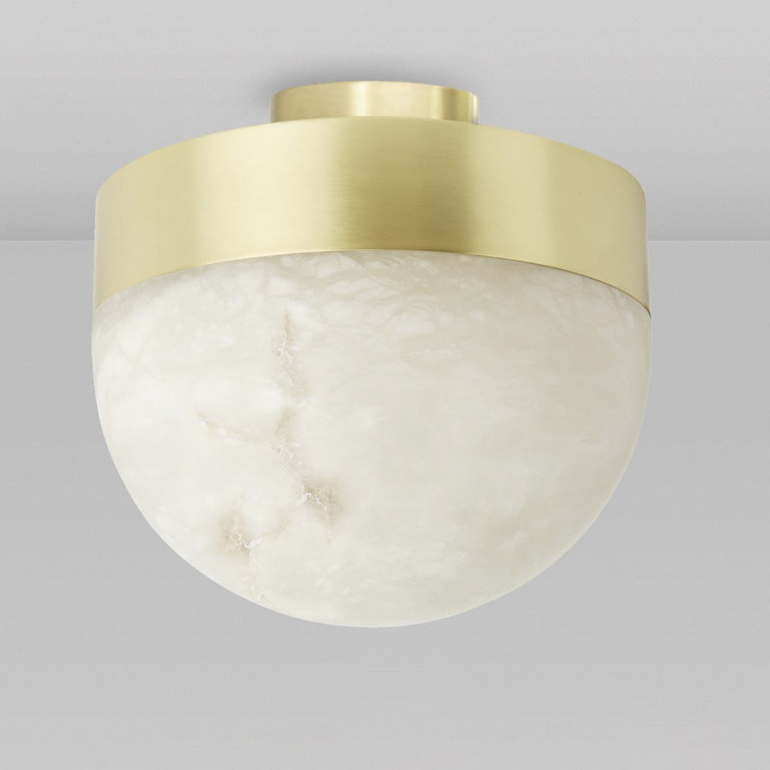 CTO Lighting - Lucid Ceiling Light - Honed Alabaster with Metal detailing - EB London