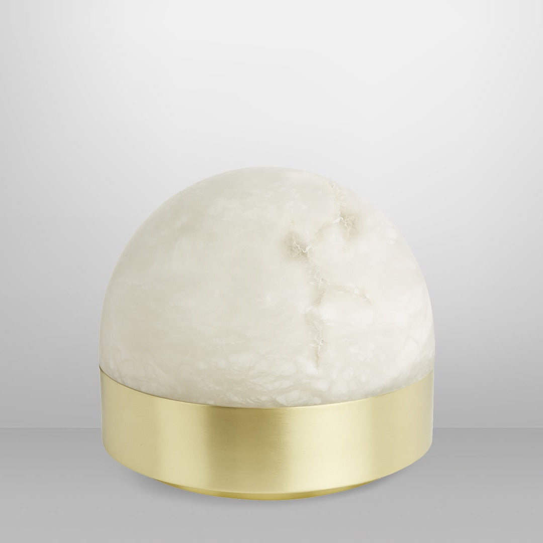 CTO Lighting - Lucid Table Light - Honed Alabaster with Metal detailing - EB London