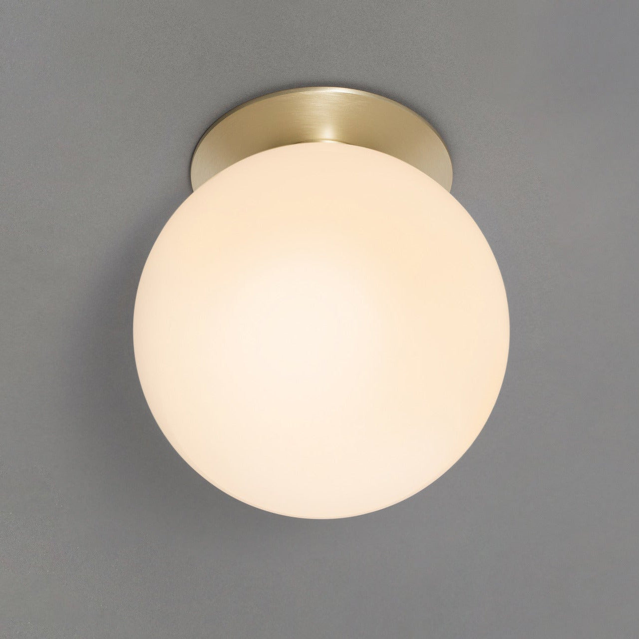 CTO Lighting - Mezzo Ceiling Bathroom Light - Opal Glass Shades with Antique Bronze and Satin Brass - EB London