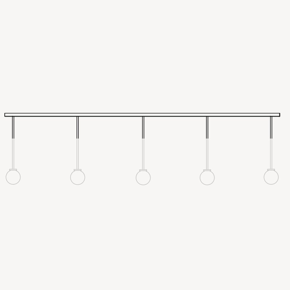 CTO Lighting - Mezzo Pendant Cluster Long Light - EB London