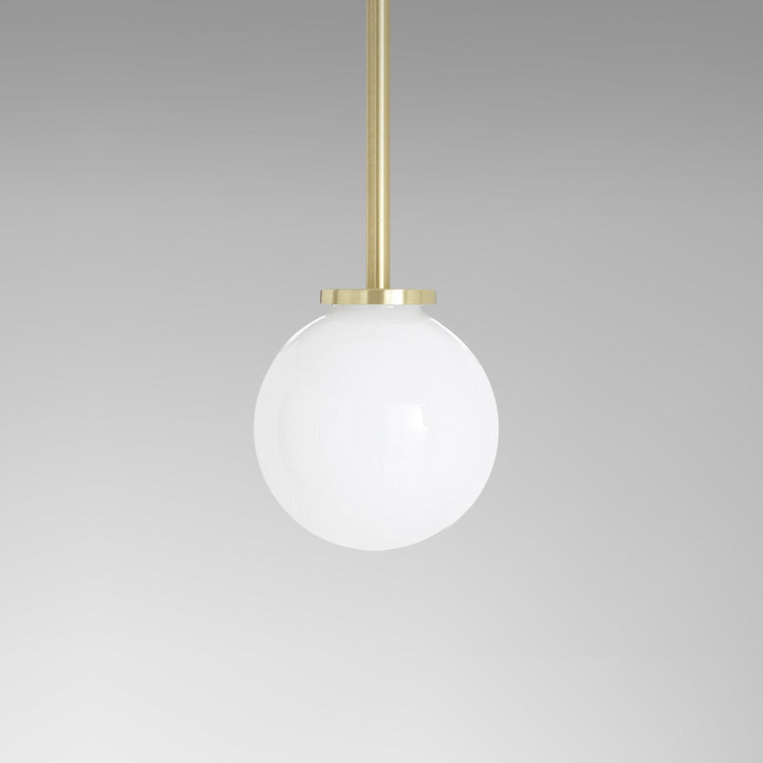 CTO Lighting - Mezzo Pendant Light - Opal Glass Shades with Antique Bronze and Satin Brass - EB London