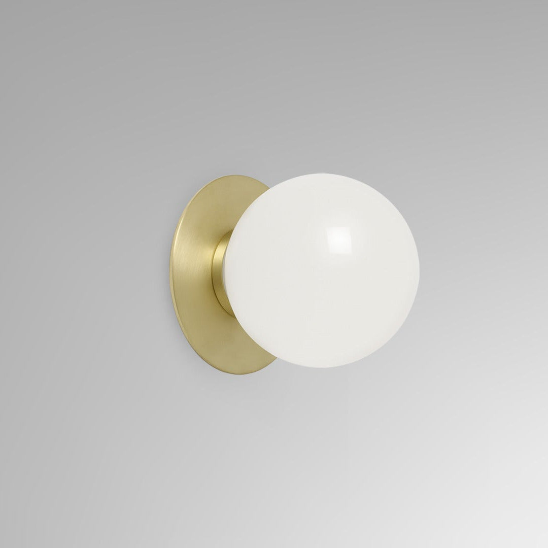 CTO Lighting - Mezzo Wall Bathroom Light - Opal Glass Shades with Antique Bronze and Satin Brass - EB London