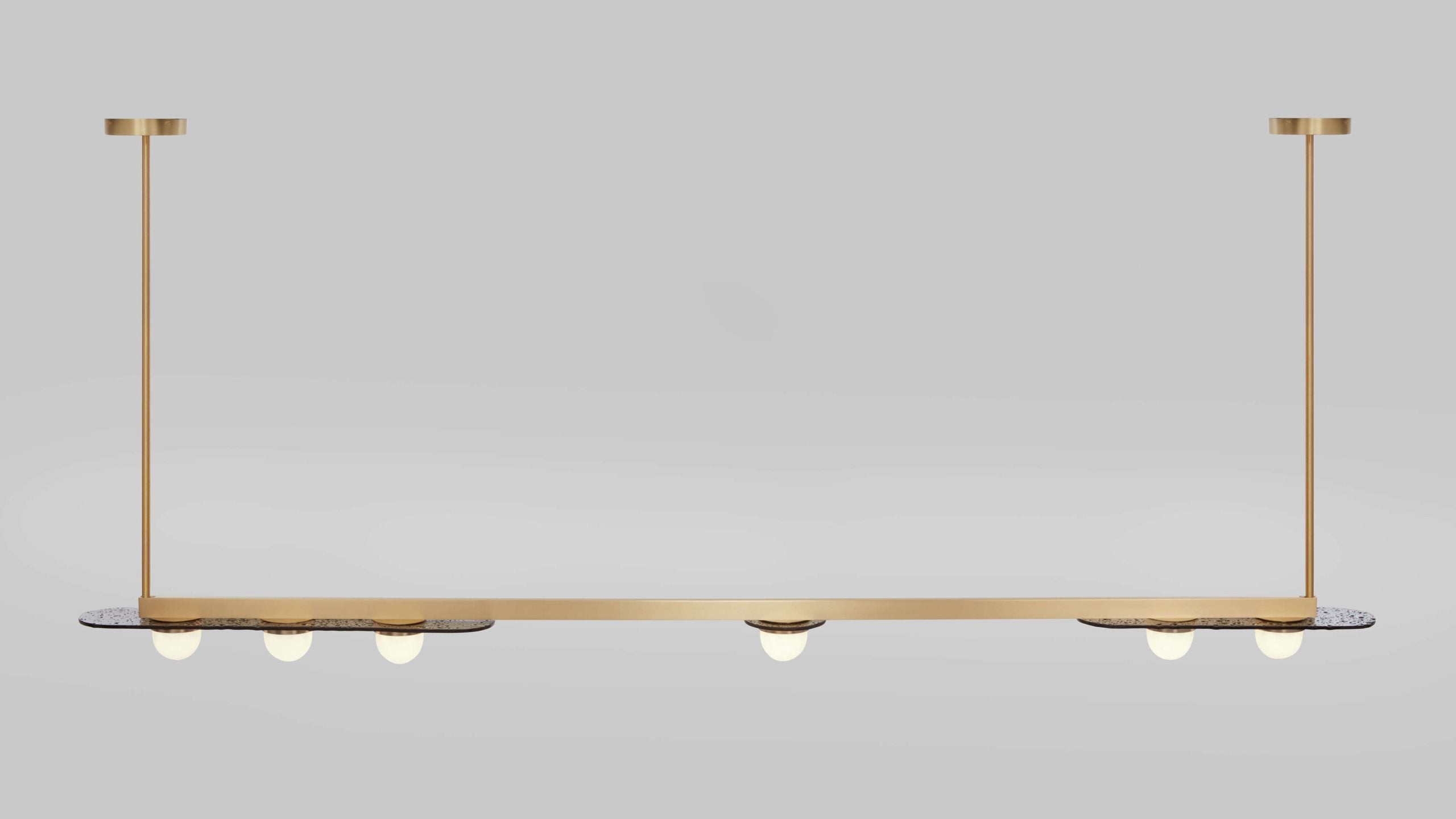 CTO Lighting - Modulo Pendant Horizontal Light - Smoked Glass with Metal Framework - EB London