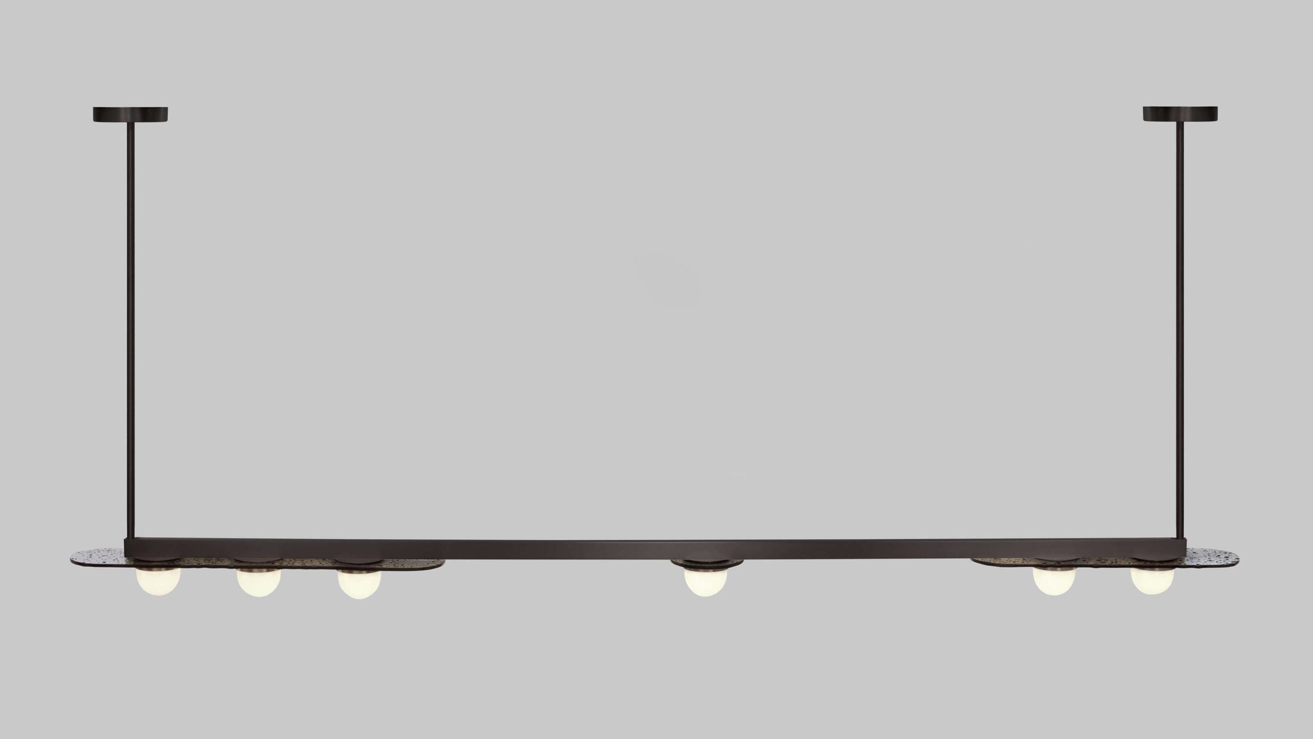 CTO Lighting - Modulo Pendant Horizontal Light - Smoked Glass with Metal Framework - EB London