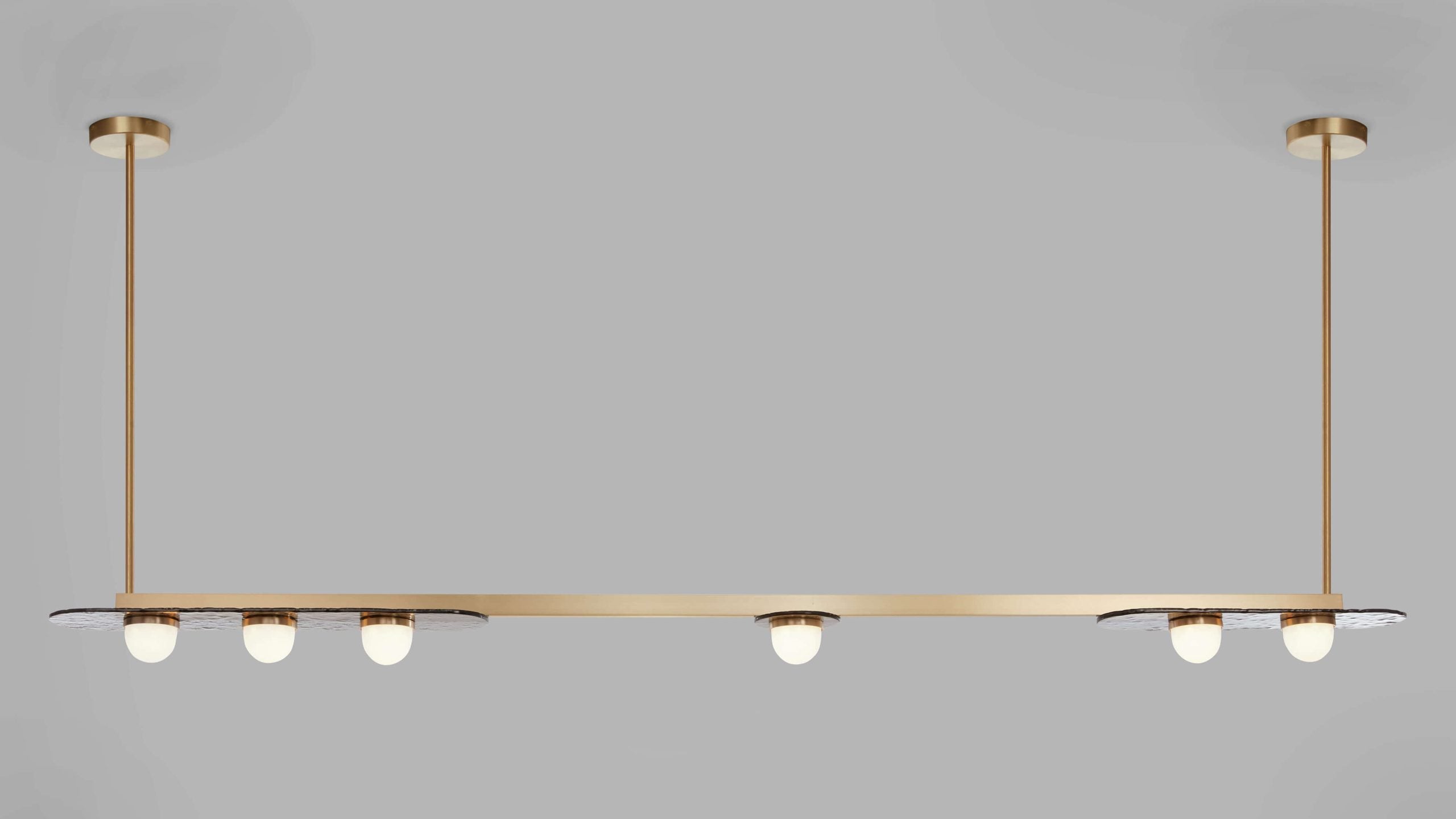 CTO Lighting - Modulo Pendant Horizontal Light - Smoked Glass with Metal Framework - EB London