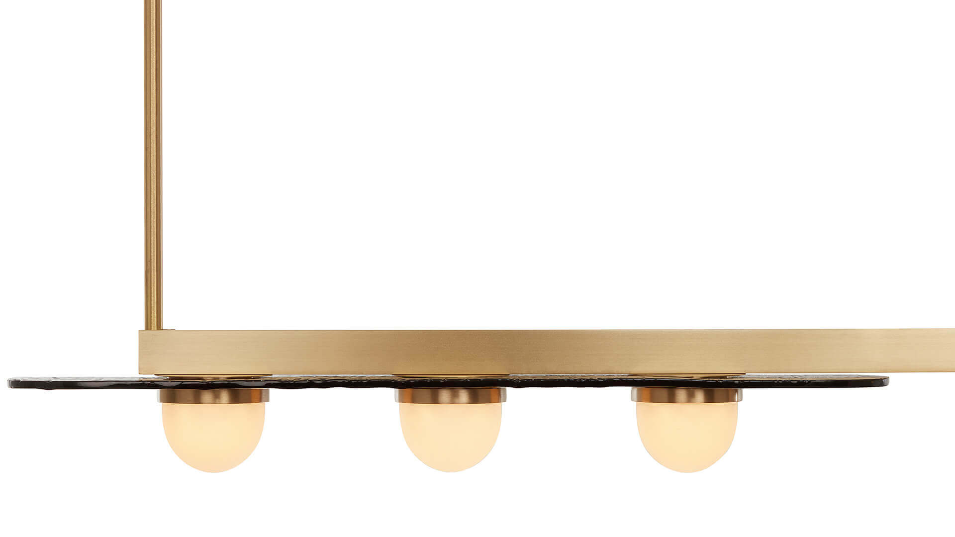 CTO Lighting - Modulo Pendant Horizontal Light - Smoked Glass with Metal Framework - EB London