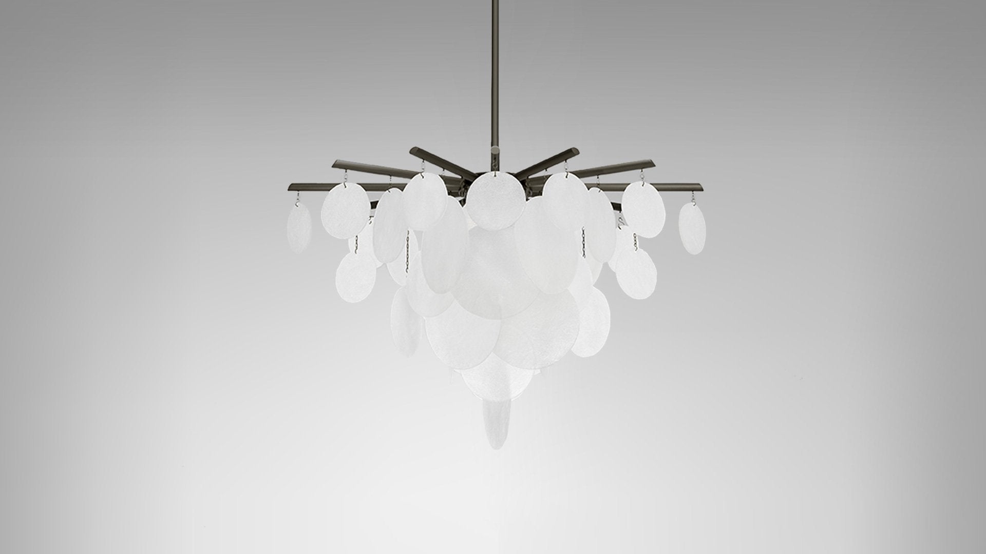 CTO Lighting - Nimbus Chandelier - Smoked Glass with Metal Framework - EB London