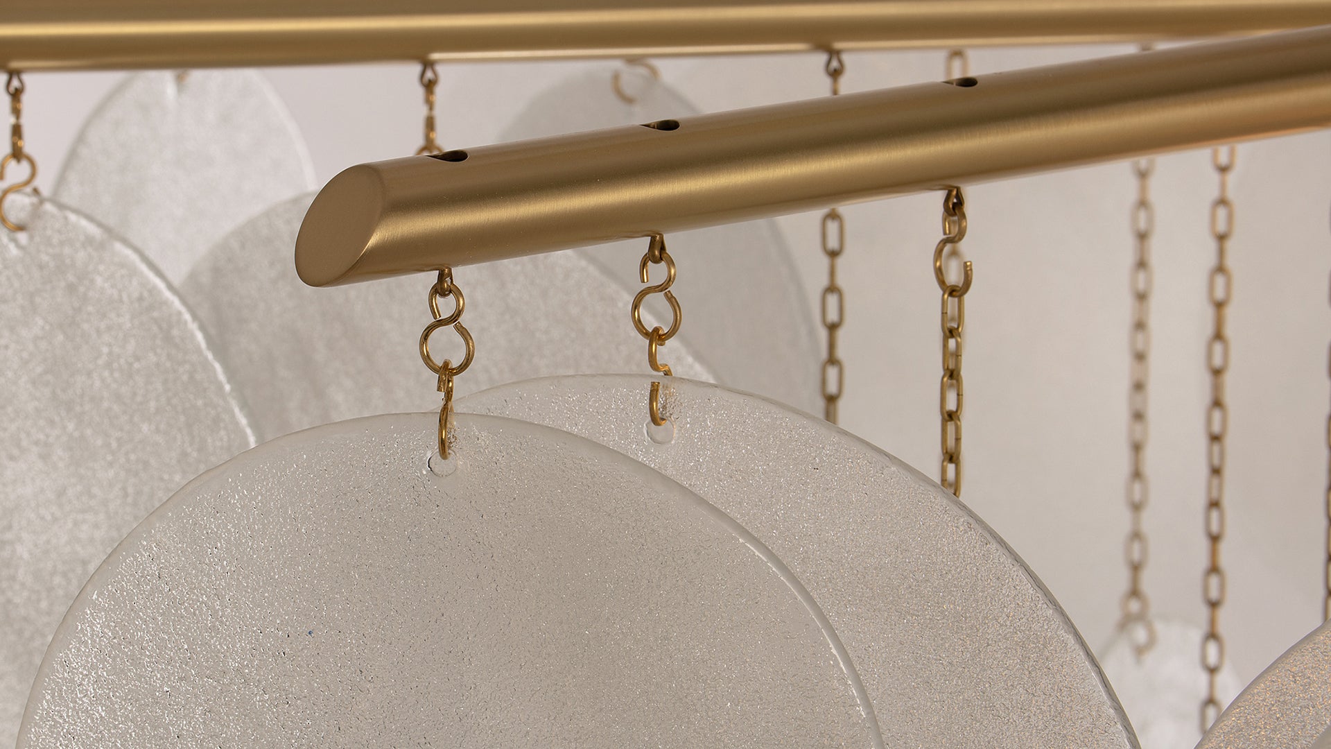 CTO Lighting - Nimbus Round Pendant Light - Hand-formed Translucent Glass with Metal Work - EB London