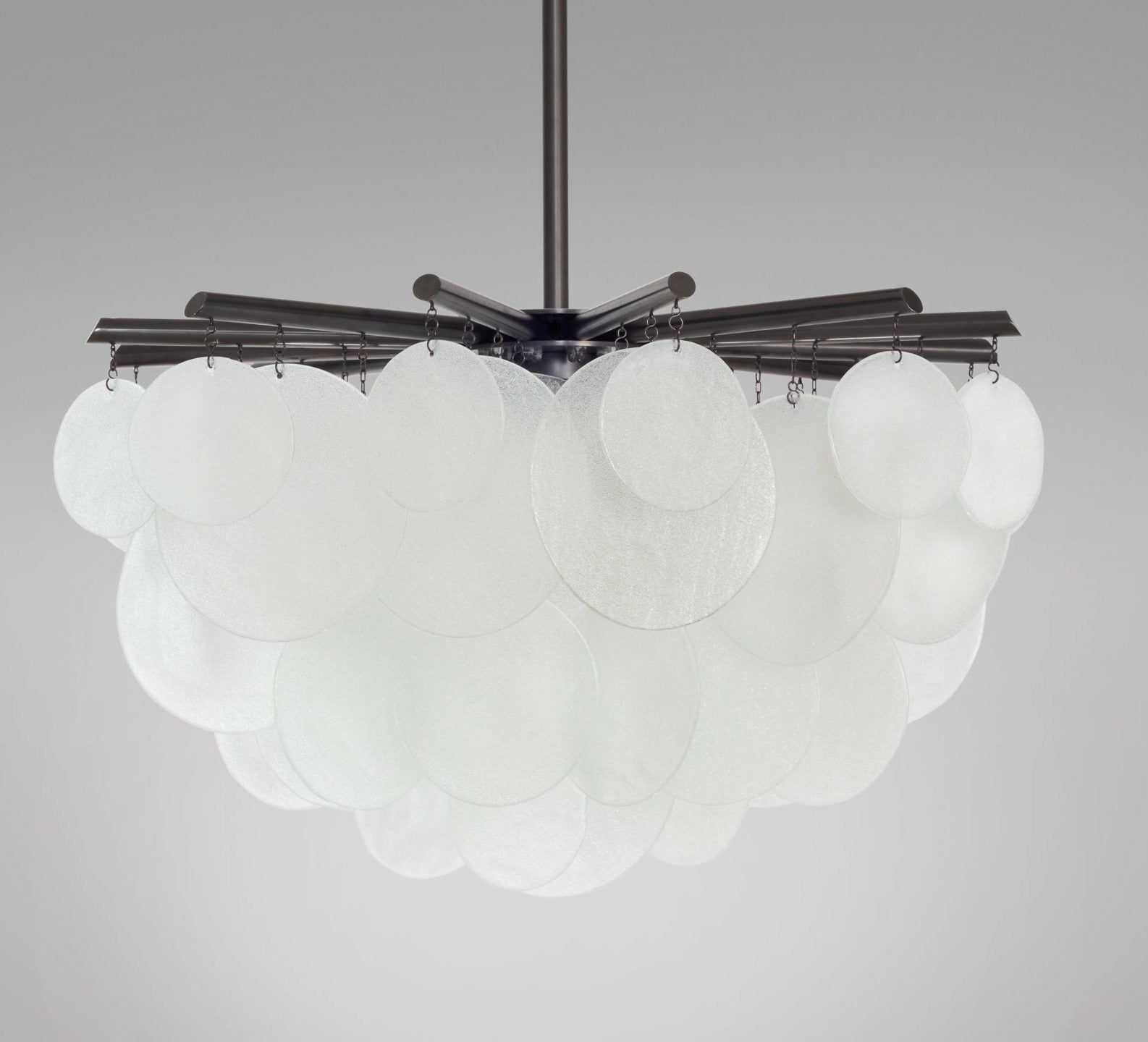 CTO Lighting - Nimbus Round Pendant Light - Hand-formed Translucent Glass with Metal Work - EB London