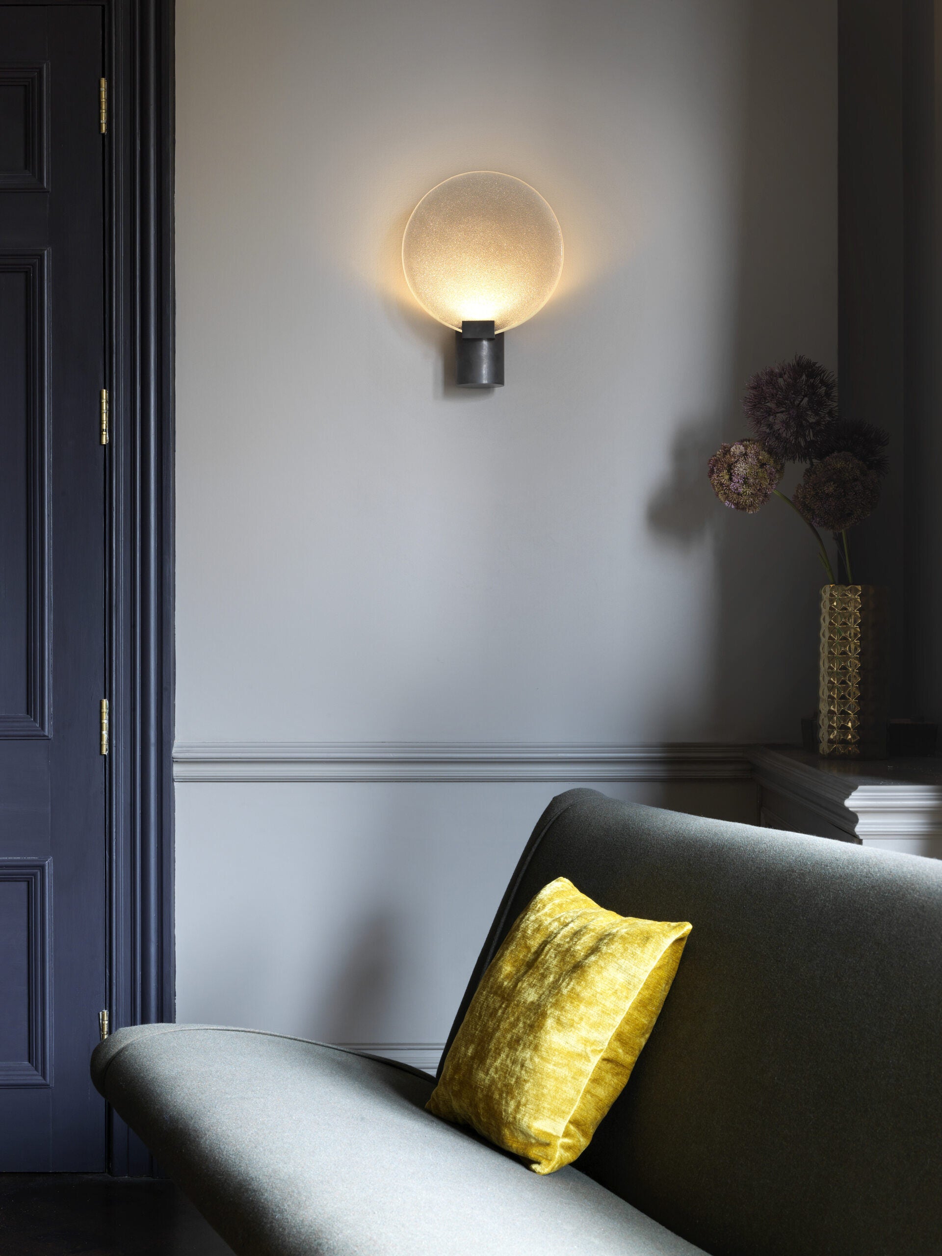 CTO Lighting - Nimbus Wall Light - Fritted Glass with Metal Framework - EB London