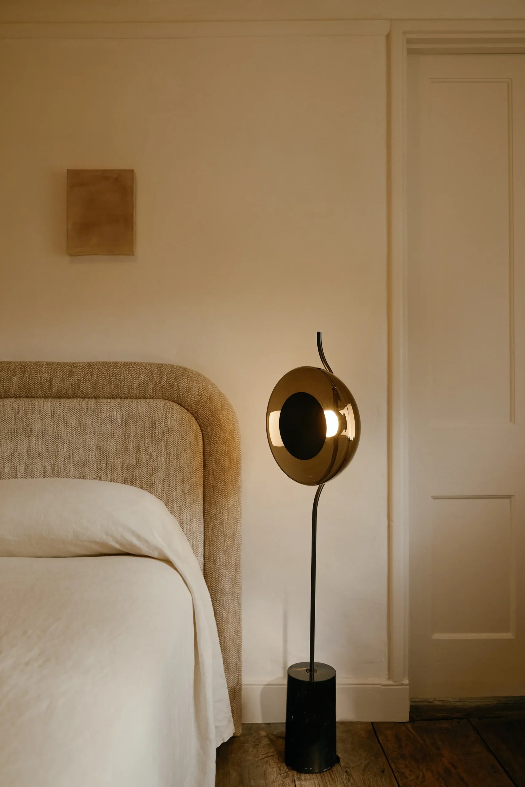 CTO Lighting - Pendulum Floor Light - Hand-Blown Glass Shade with Satin Brass and Bronze - EB London