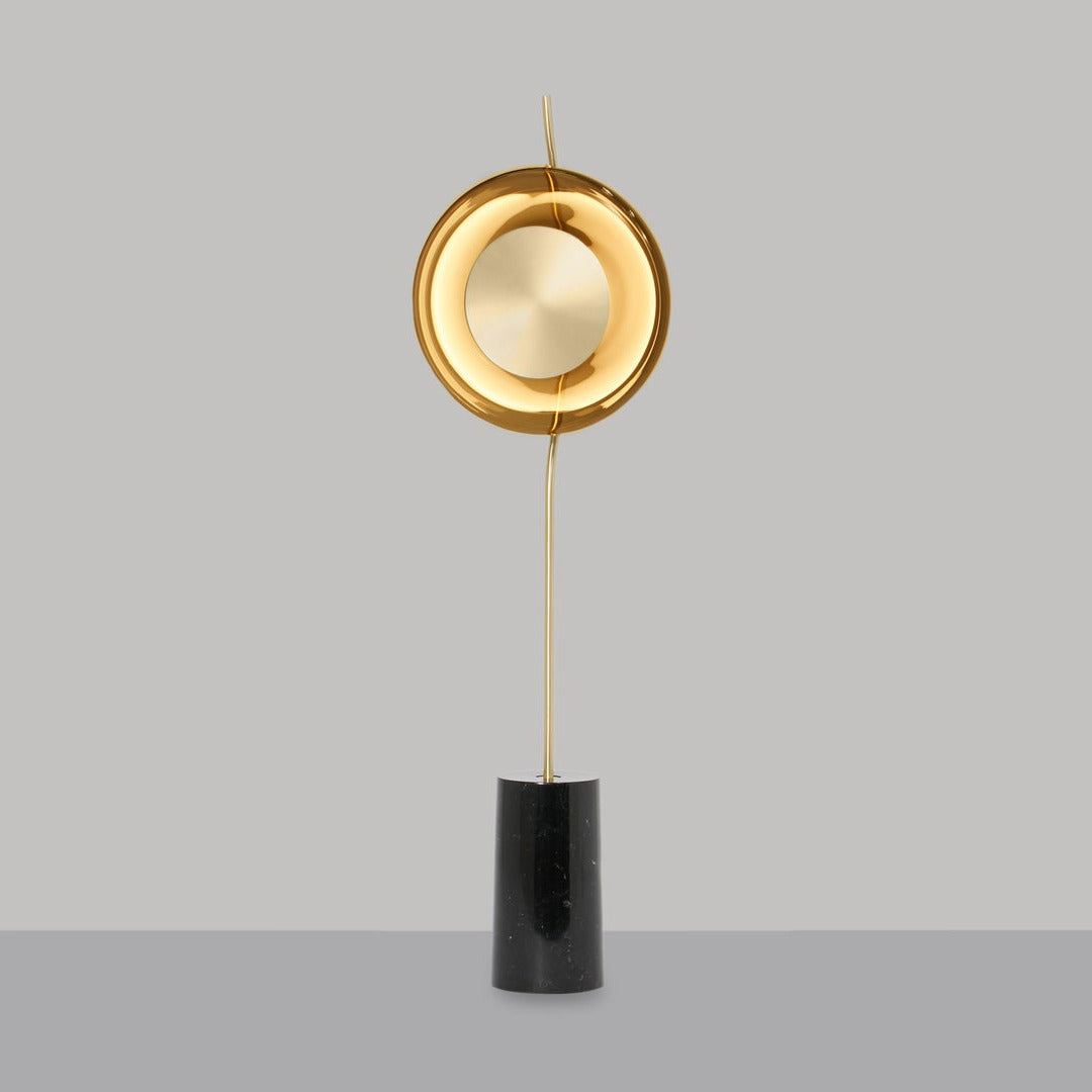 CTO Lighting - Pendulum Floor Light - Hand-Blown Glass Shade with Satin Brass and Bronze - EB London