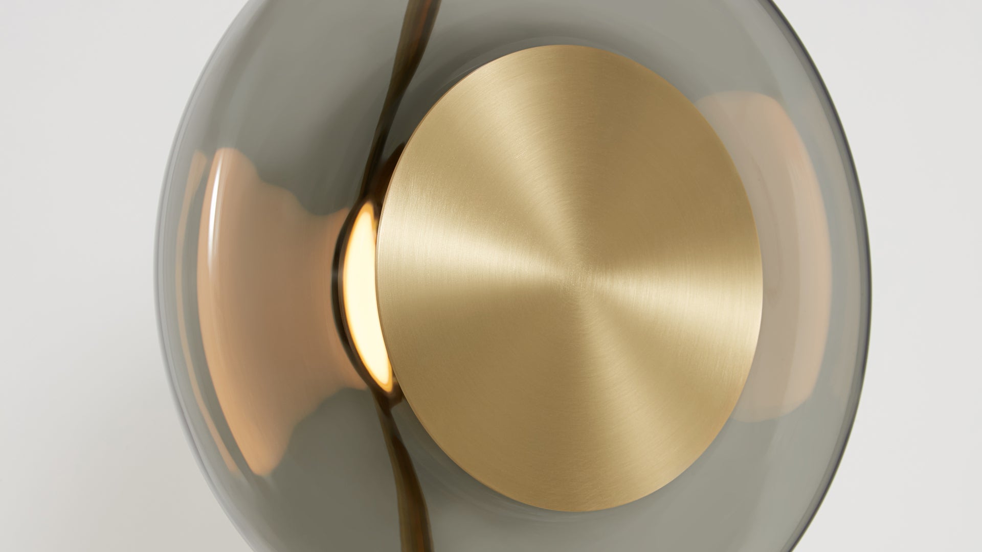 CTO Lighting - Pendulum Floor Light - Hand-Blown Glass Shade with Satin Brass and Bronze - EB London