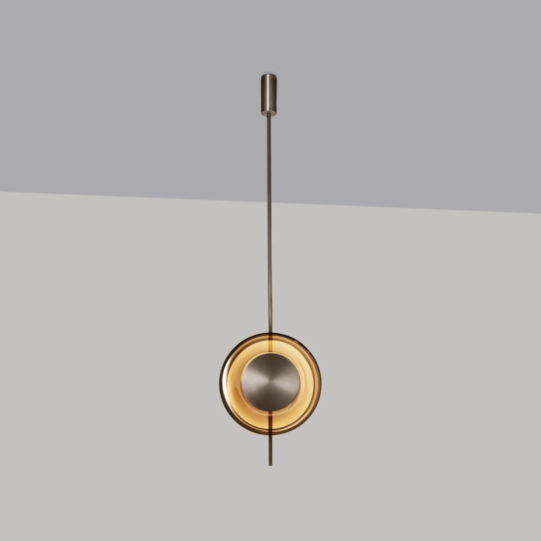 CTO Lighting - Pendulum Pendant Light - Hand-Blown Glass with Satin Brass and Bronze - EB London