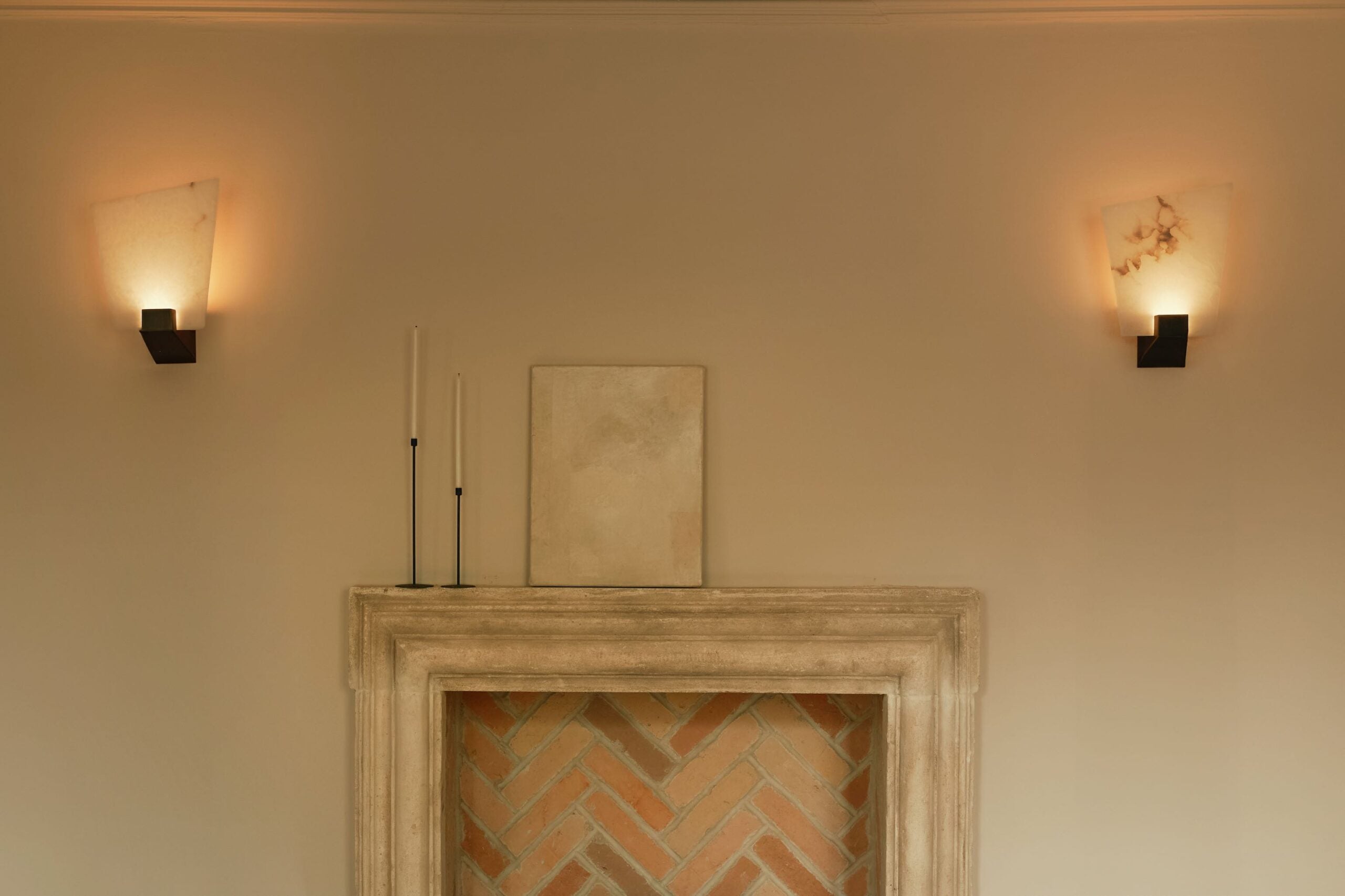 CTO Lighting - Relic Wall Light - Honed Alabaster with Metal Framework - EB London