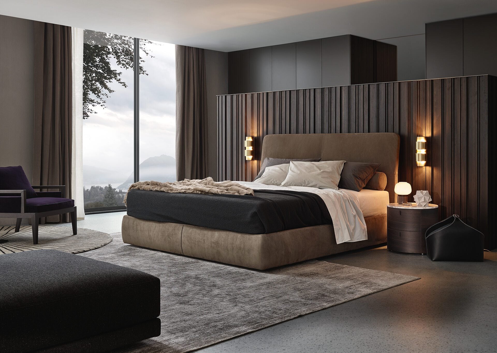 CTO Lighting - Ring Wall Light - Satin Brass and Bronze or Satin Nickel Metal Work - EB London