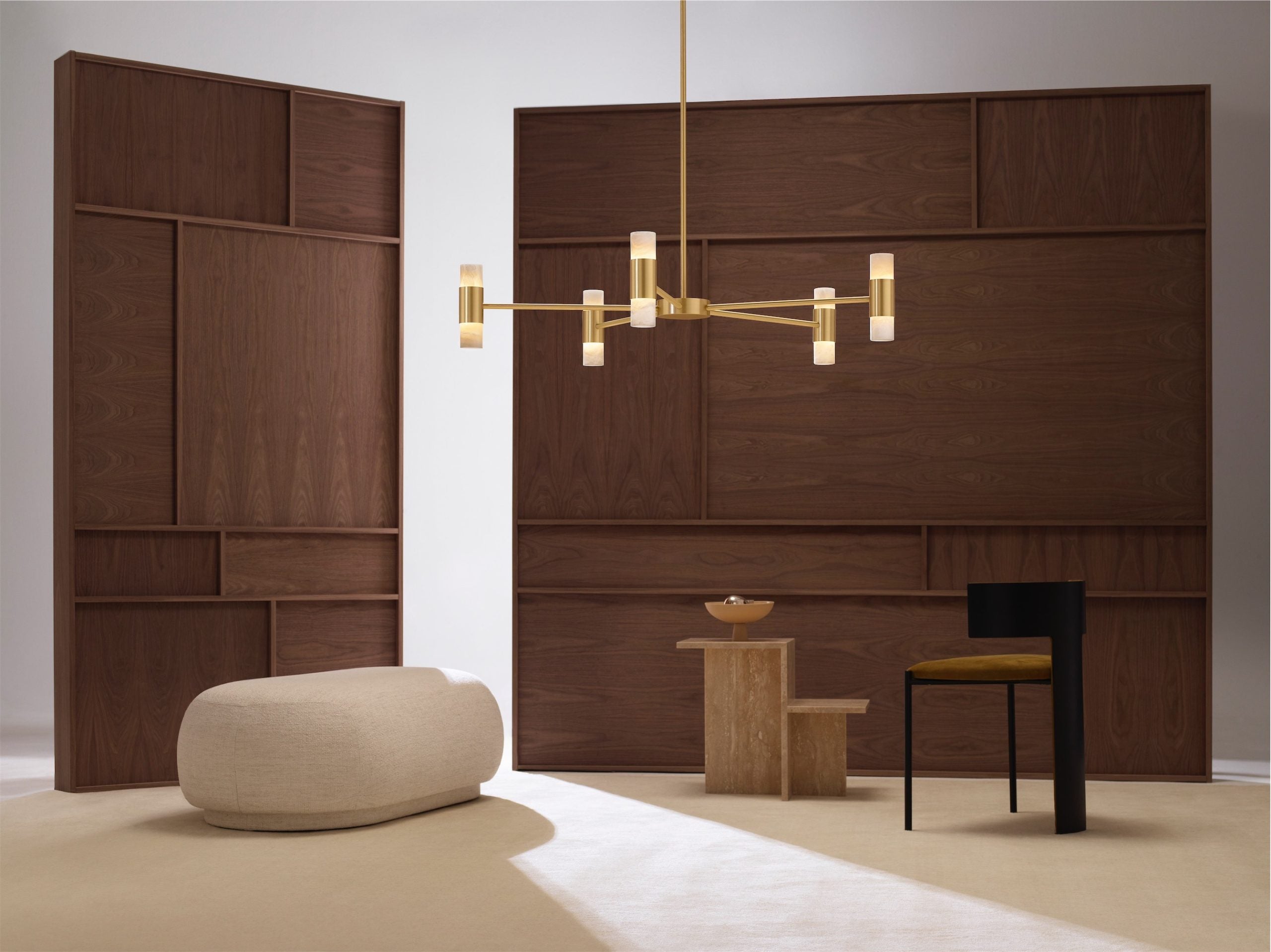 CTO Lighting - Roma Pendant Light - Alabaster with Bronze or Satin Brass - EB London