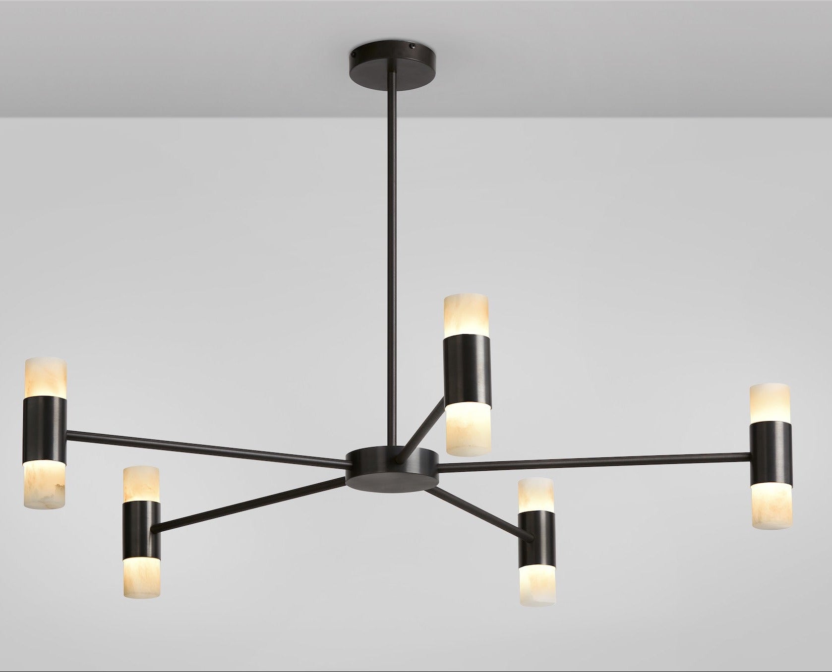 CTO Lighting - Roma Pendant Light - Alabaster with Bronze or Satin Brass - EB London