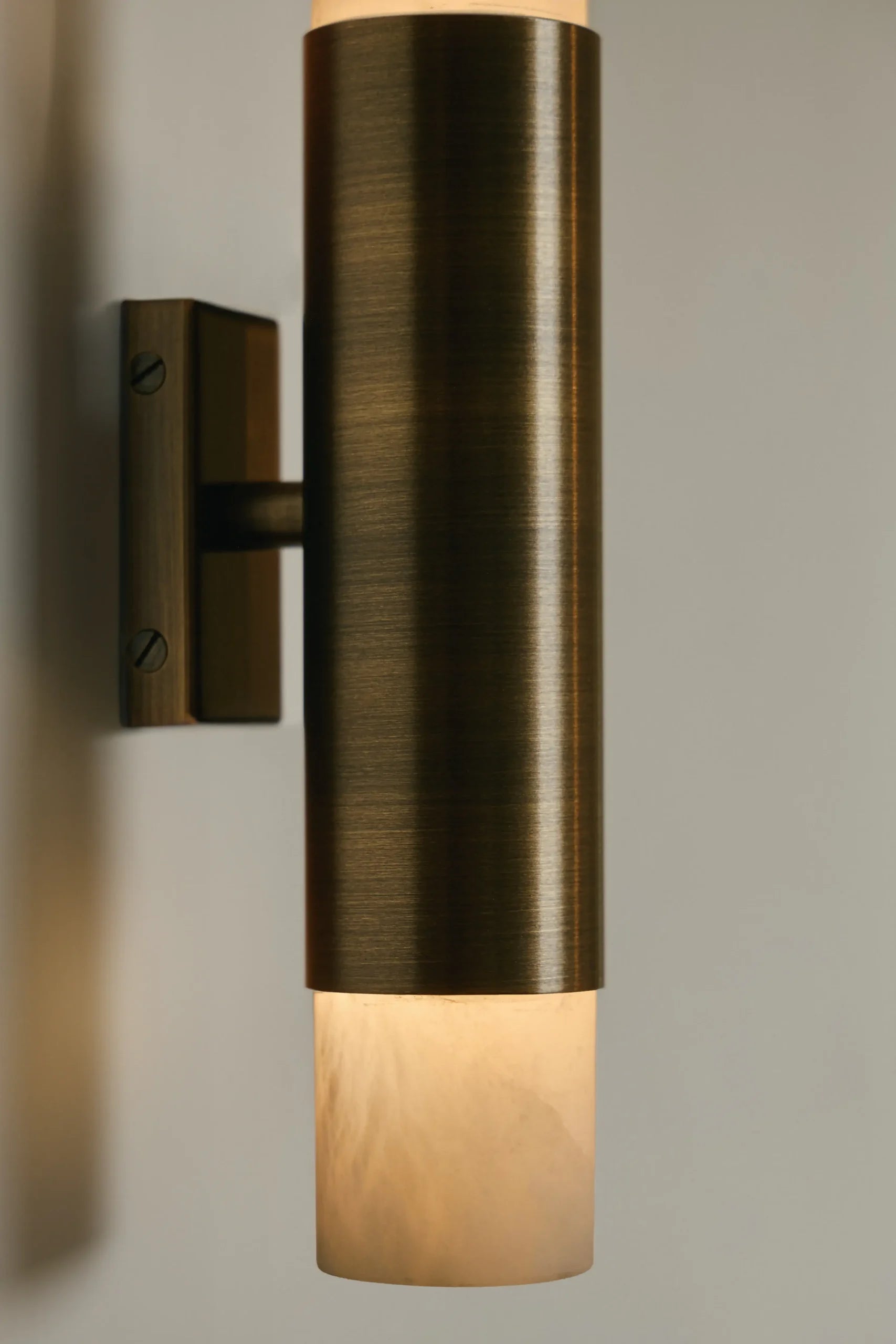 CTO Lighting - Roma Wall Tall Light - Honed Alabaster with Bronze and Satin Brass - EB London