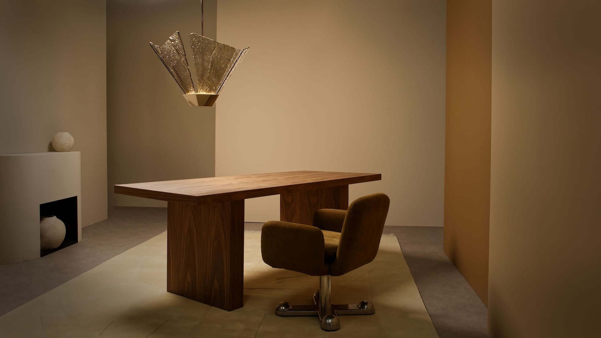 CTO Lighting - Shard Pendant Light - Honed Alabaster or Artisan Tinted Glass with Antique Bronze or Polished Nickel - EB London