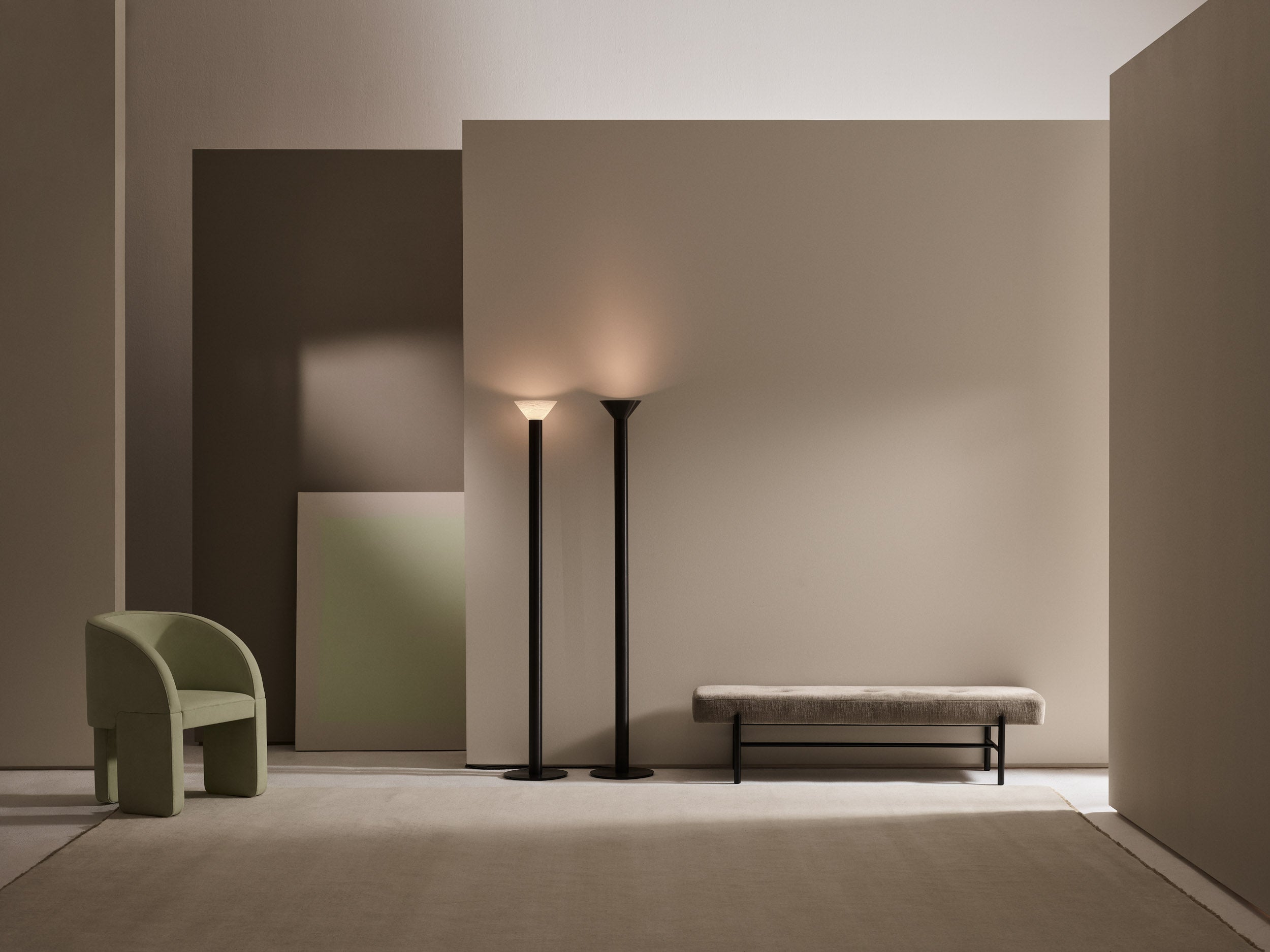 CTO Lighting - Torres Floor Uplighter with Alabaster Shade - EB London