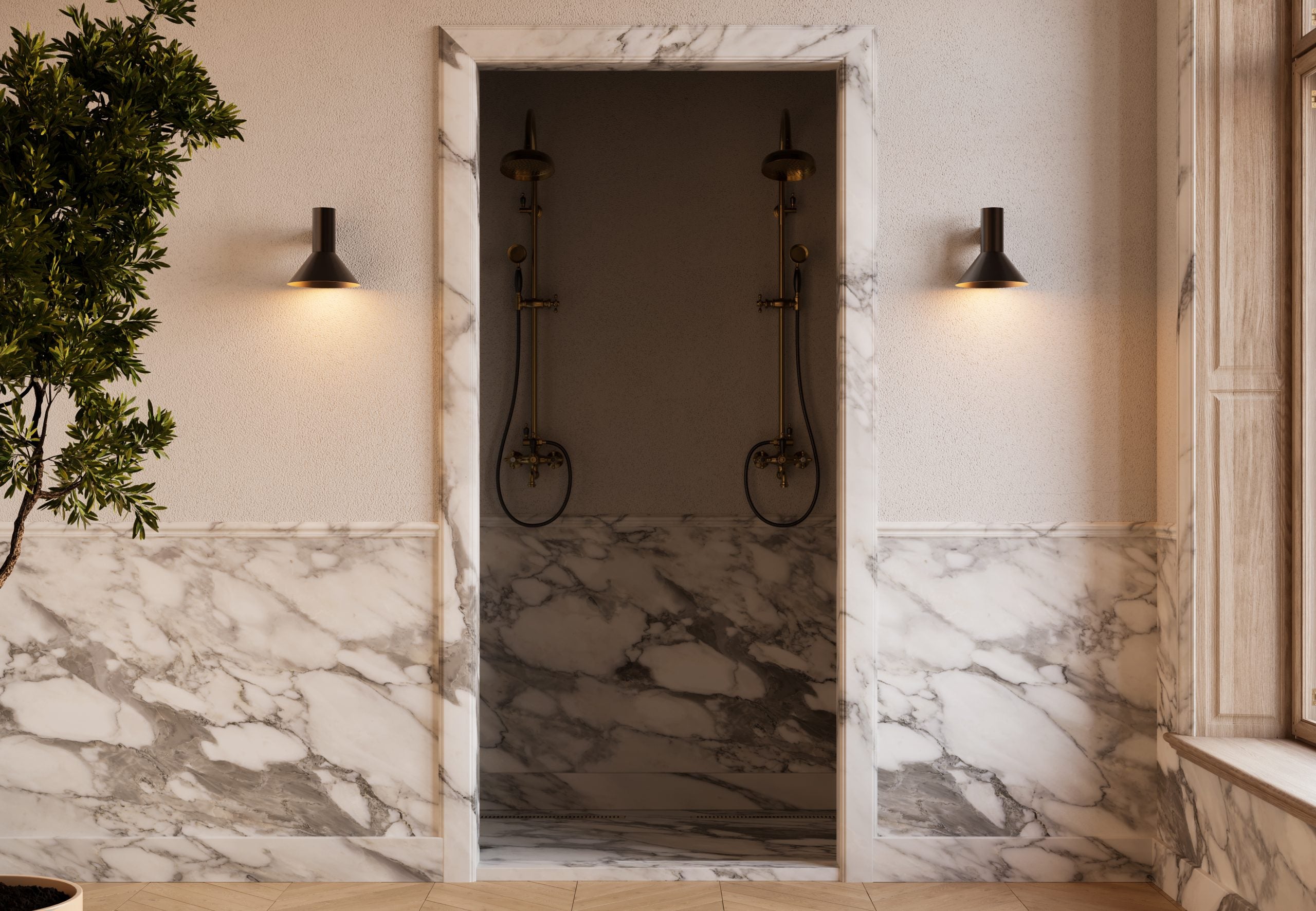 CTO Lighting - Torres Wall Light - Polished Nickel, Bronze and Alabaster - EB London