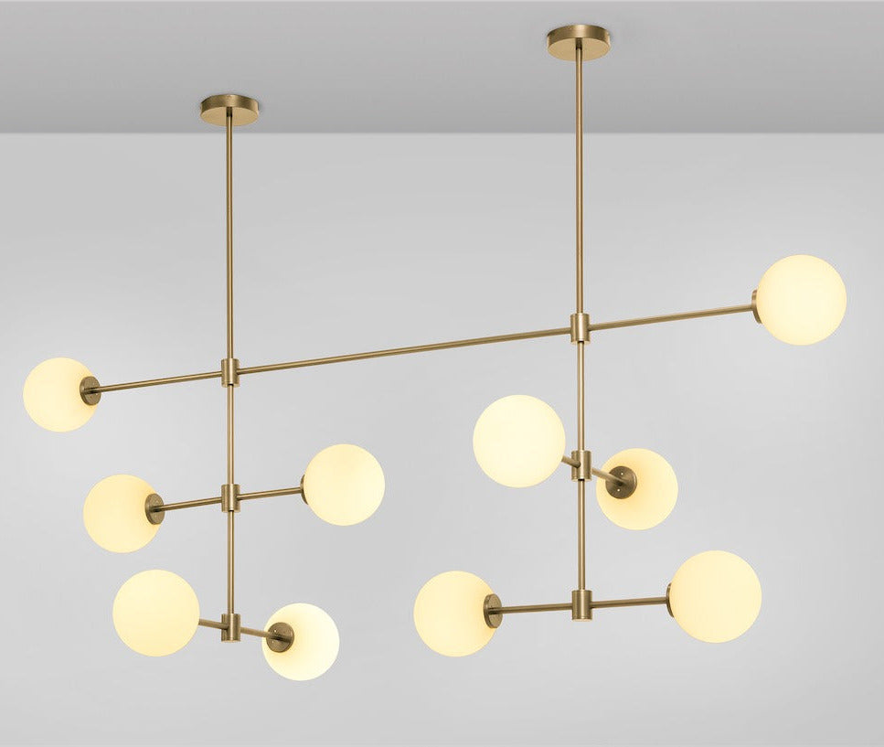 CTO Lighting - Trevi Multi Pendant Light - Satin Brass and Bronze or Antique Bronze - EB London