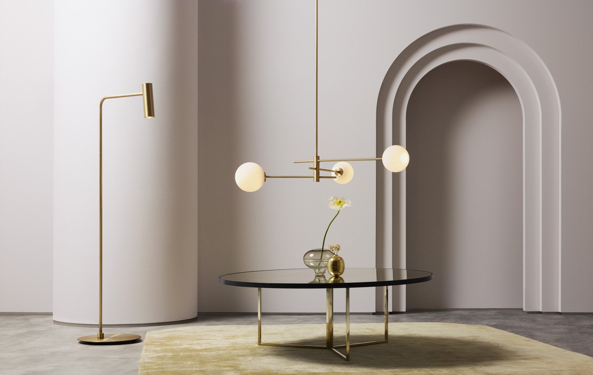 CTO Lighting - Trevi Pendant Light - Satin Brass and Bronze or Antique Bronze - EB London