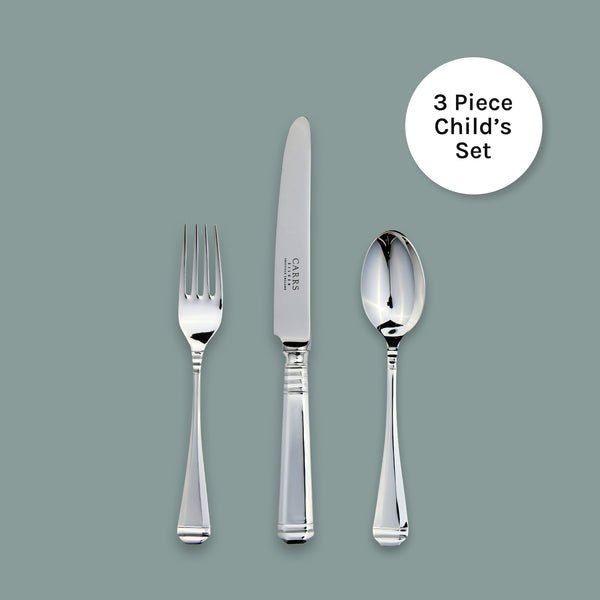 Décor Cutlery 3 Piece Child's Set - Carrs Silver - EB London