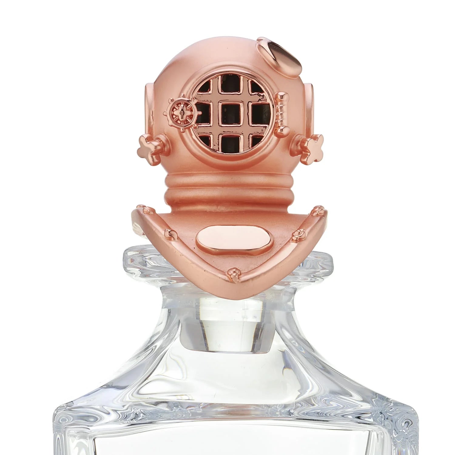Diver helmet crystal decanter with rose gold by Deakin & Francis at EB London