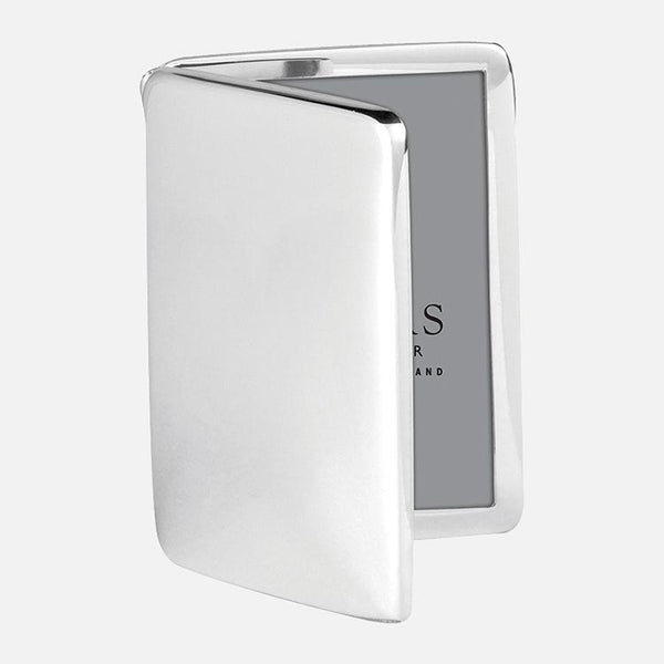 EB London by Carrs Silver sterling silver double miniature folding travel photo frame, hallmarked, 4.7 cm x 3.2 cm