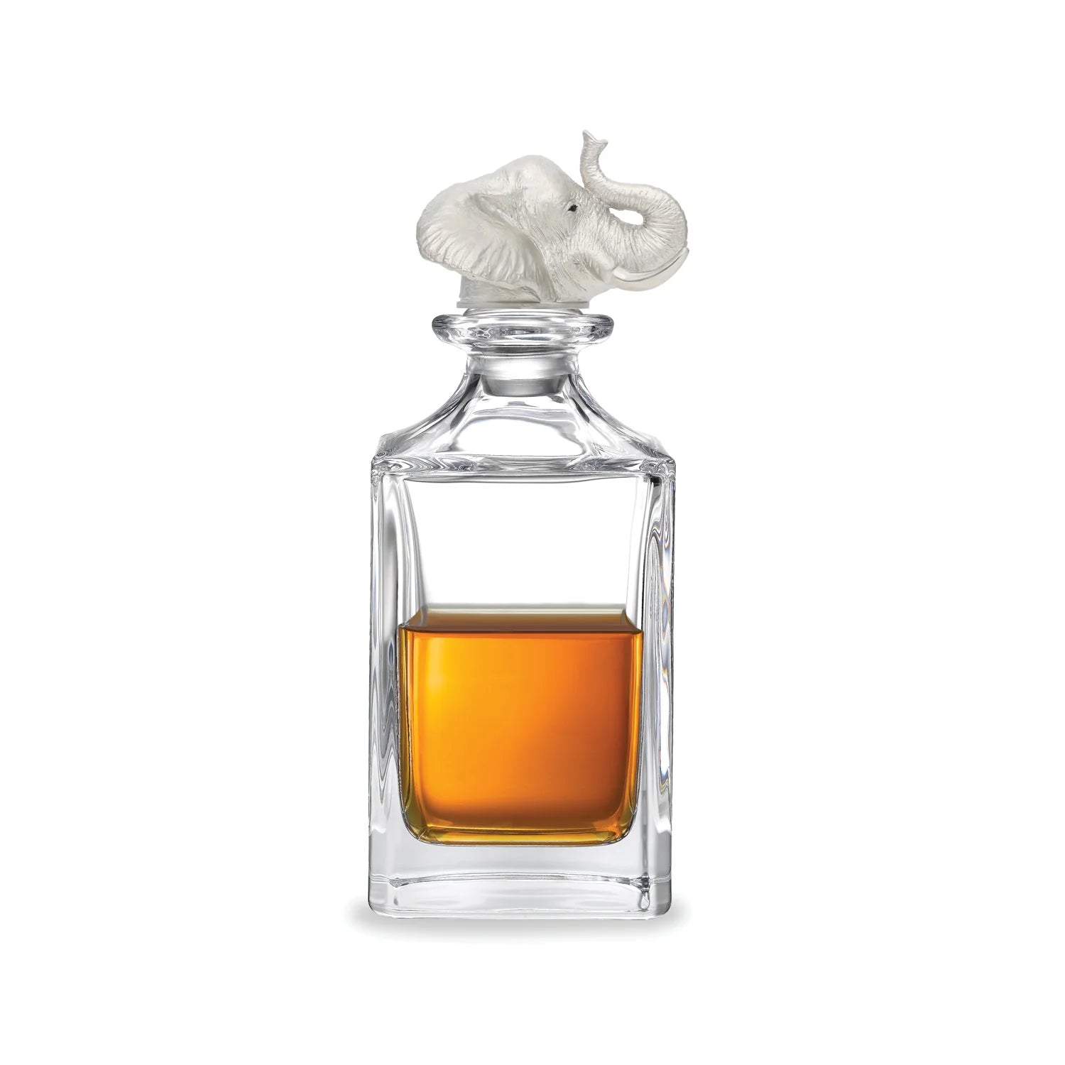 Elephant head decanter with metal-plated stopper by Deakin & Francis at EB London