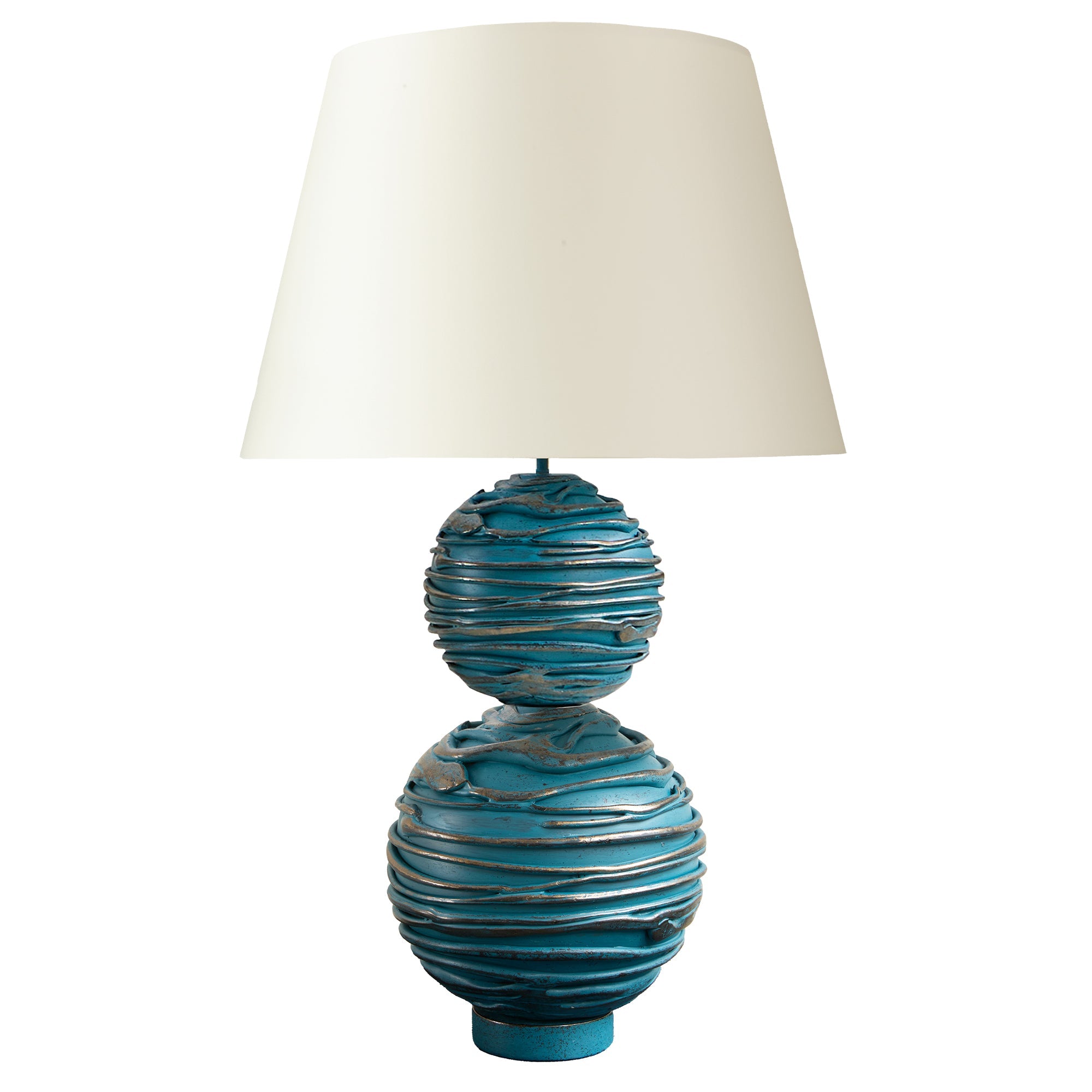 William Yeoward Elvaston Table Lamp in Dark Lagoon luxury table lamp - EB London product image 1