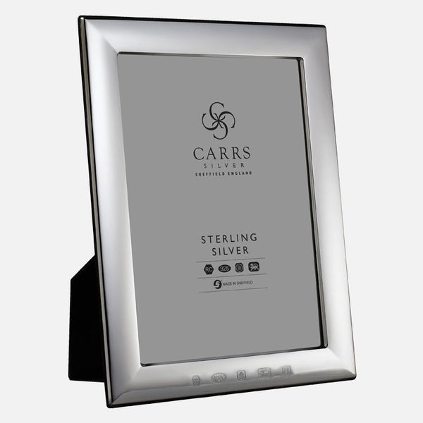 Feature Hallmark Sterling Silver Photo Frame With Black Wood Back - Carrs Silver - EB London