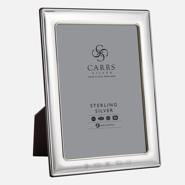 Feature Hallmark Sterling Silver Photo Frame With Wood Back - Carrs Silver - EB London