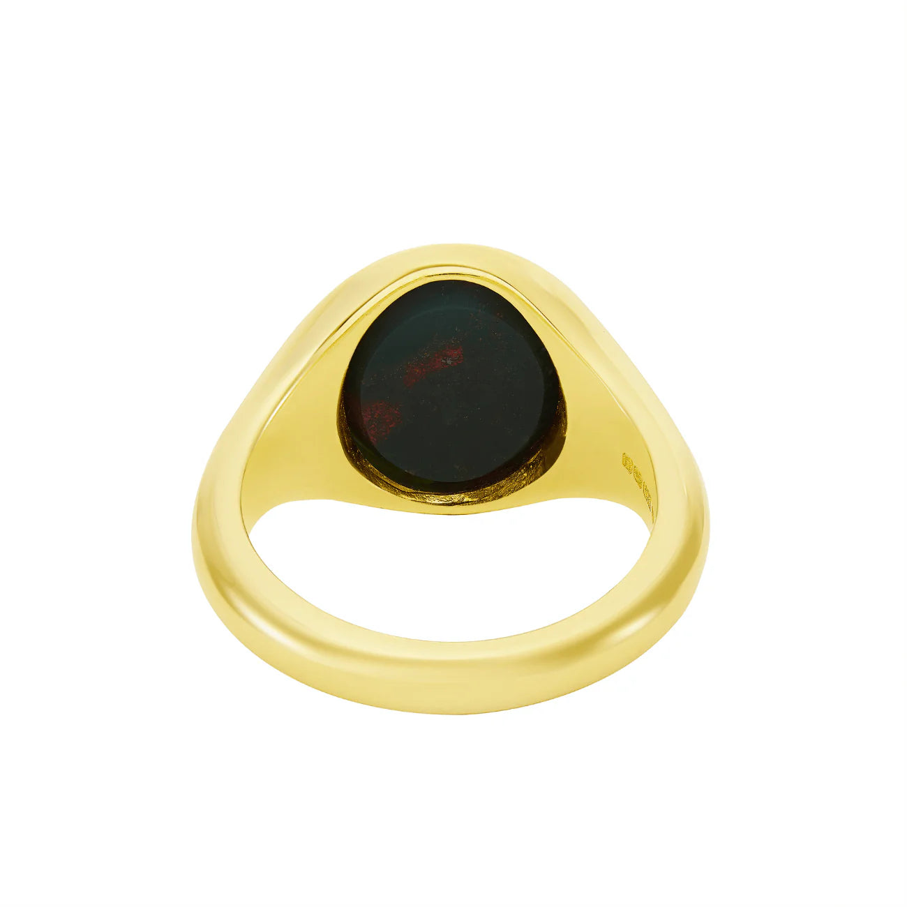 9ct yellow gold bloodstone signet ring 12x10mm by Deakin & Francis at EB London